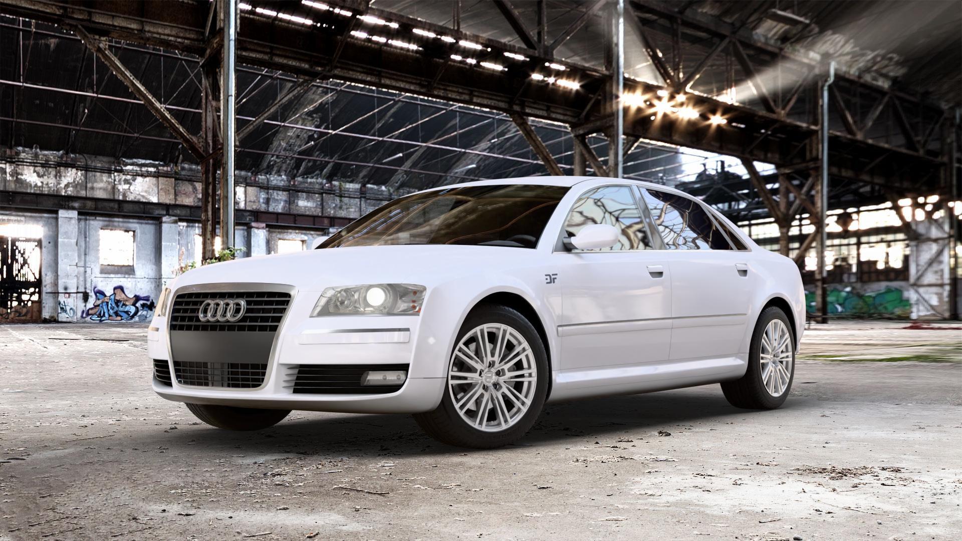 2DRV WH18 Race Silber lackiert Felge mit Reifen in 18Zoll Winterfelge Alufelge auf weissem Audi A8 Typ D3/4E 3,7l quattro 206kW (280 PS) 4,2l 246kW (334 3,0l 162kW (220 3,2l FSI 191kW (260 TDI 155kW (211 171kW (232 4,0l 202kW (275 240kW (326 2,8l 154kW ⬇️ mit 15mm Tieferlegung ⬇️ Old Industrial Hall_max_5300mm_2024 Frontansicht_1
