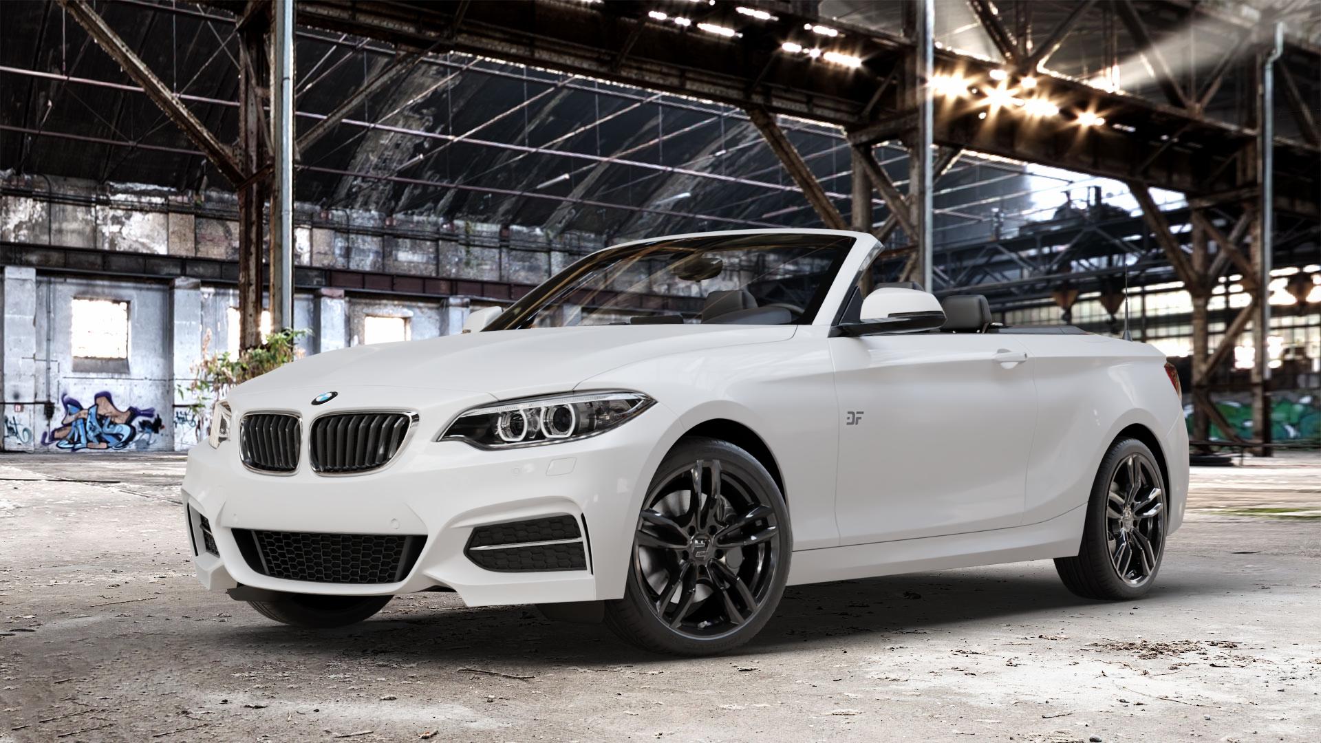 2DRV WH29 Schwarz glänzend lackiert Felge mit Reifen in 18Zoll Winterfelge Alufelge auf weissem BMW 220d Typ F23 (Cabrio) 2,0l 140kW (190 PS) 220i 135kW (184 228i 180kW (245 2 M235i 3,0l 240kW (326 218i 1,5l 100kW (136 xDrive 225d 165kW (224 218d 110kW (150 ⬇️ mit 15mm Tieferlegung ⬇️ Old Industrial Hall_max_4400mm_2024 Frontansicht_1