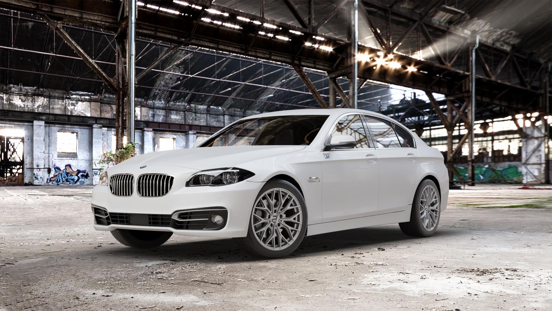 2DRV WH37 Daytona Grau lackiert Felge mit Reifen in 18Zoll Winterfelge Alufelge auf weissem BMW 523i Typ F10 (Limousine) 528i 535i 550i 520d 525d 530d 535d xDrive 520i 530i M5 M550d 518d ActiveHybrid 5L (F10) 5er Limousine (5L, HY) Lang (KL) ⬇️ mit 15mm Tieferlegung ⬇️ Old Industrial Hall_max_5300mm_2024 Frontansicht_1