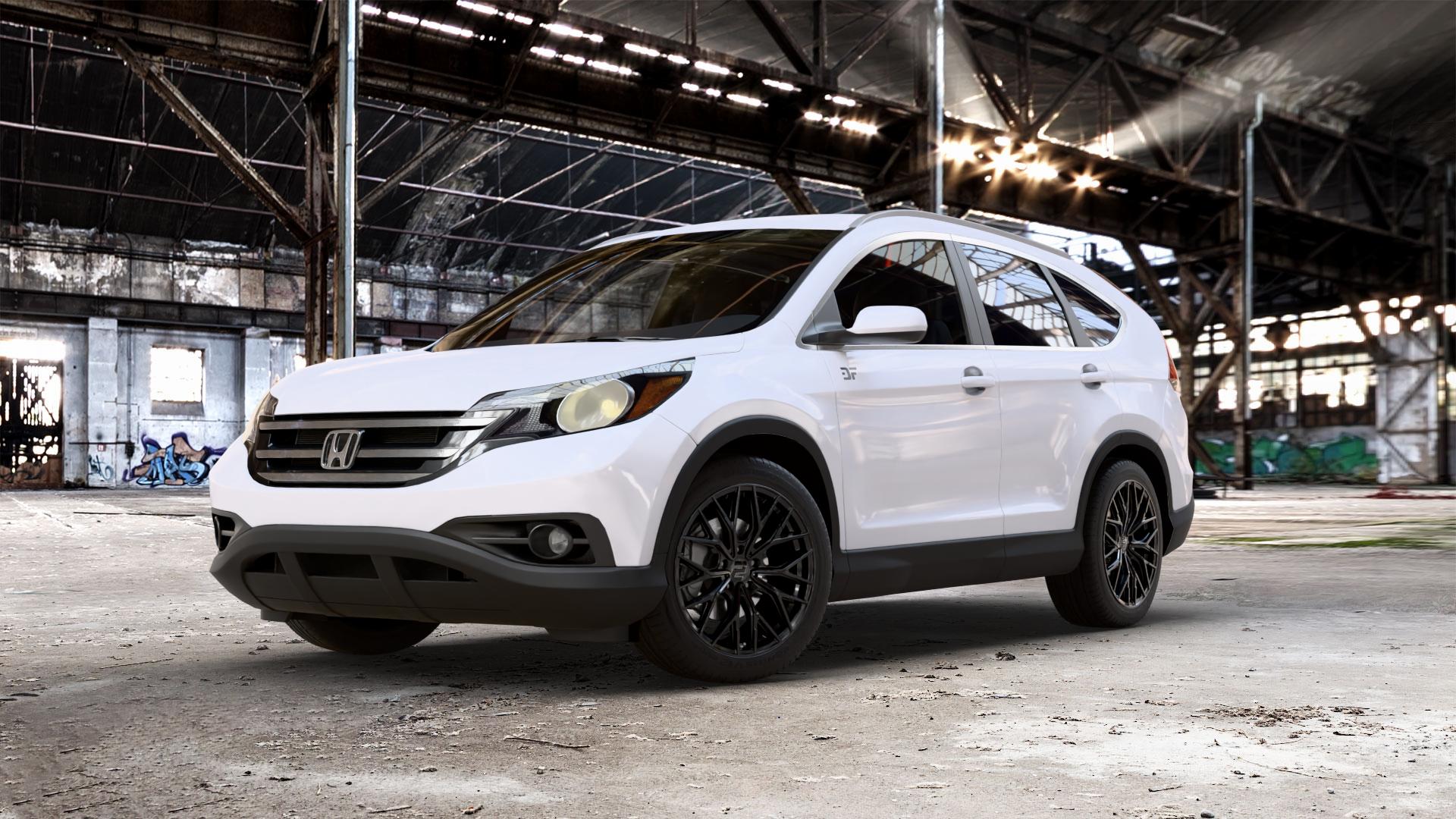 2DRV WH37 Schwarz glanz lackiert Felge mit Reifen in 19Zoll Winterfelge Alufelge auf weissem Honda CR-V IV (RE5, RE6) 2,2l i-DTEC (RE6) 110kW 4WD (150 PS) 2,0l i-VTEC (RE5) 114kW (155 2WD 1,6l 88kW (120 BiTurbo 118kW (160 ⬇️ mit 15mm Tieferlegung ⬇️ Old Industrial Hall_max_5300mm_2024 Frontansicht_1