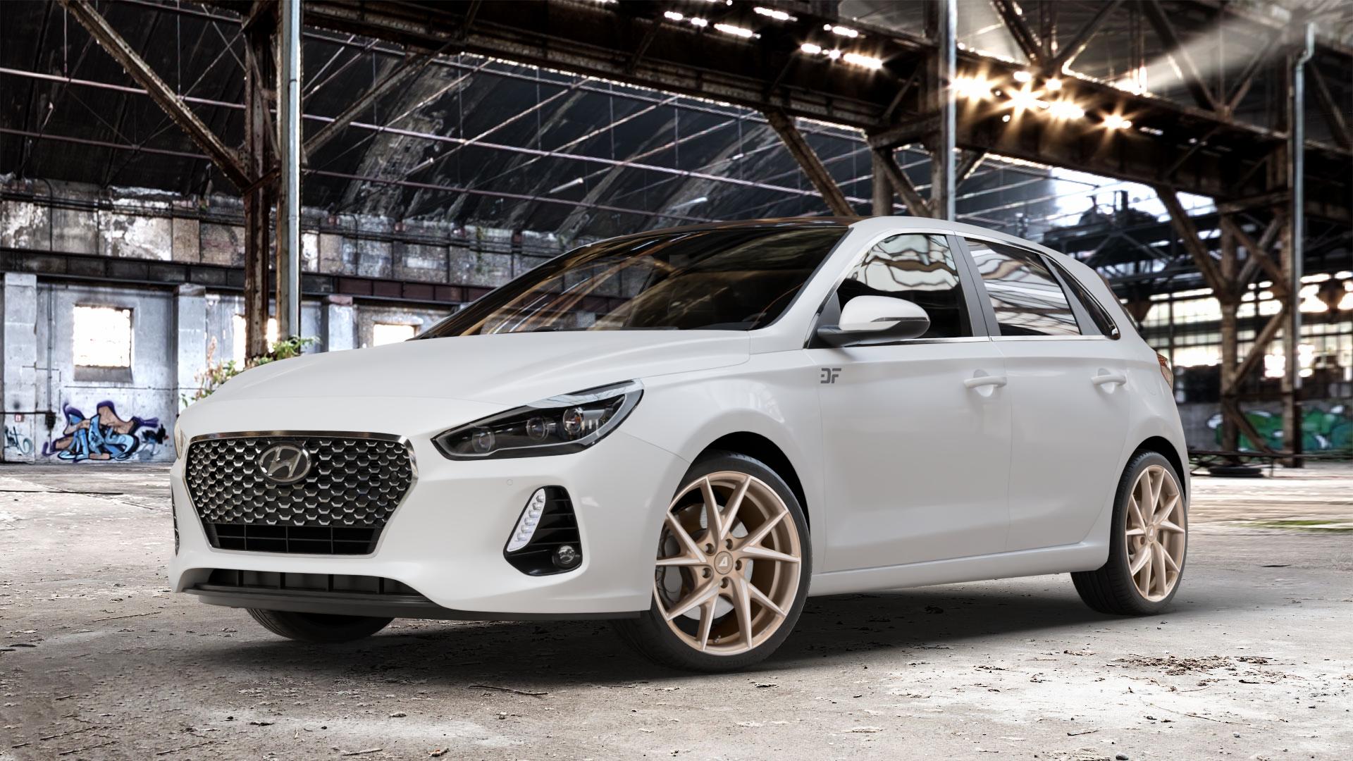 ALUTEC ADX.01 metallic-bronze frontpoliert Felge mit Reifen silber in 18Zoll Winterfelge Alufelge auf weissem Hyundai i30 Typ PDE 1,0l T-GDI 88kW (120 PS) 1,4l MPI 73kW (99 103kW (140 1,6l CRDi 70kW (95 81kW (110 100kW (136 85kW (116 ⬇️ mit 15mm Tieferlegung ⬇️ Old Industrial Hall_max_4400mm_2024 Frontansicht_1