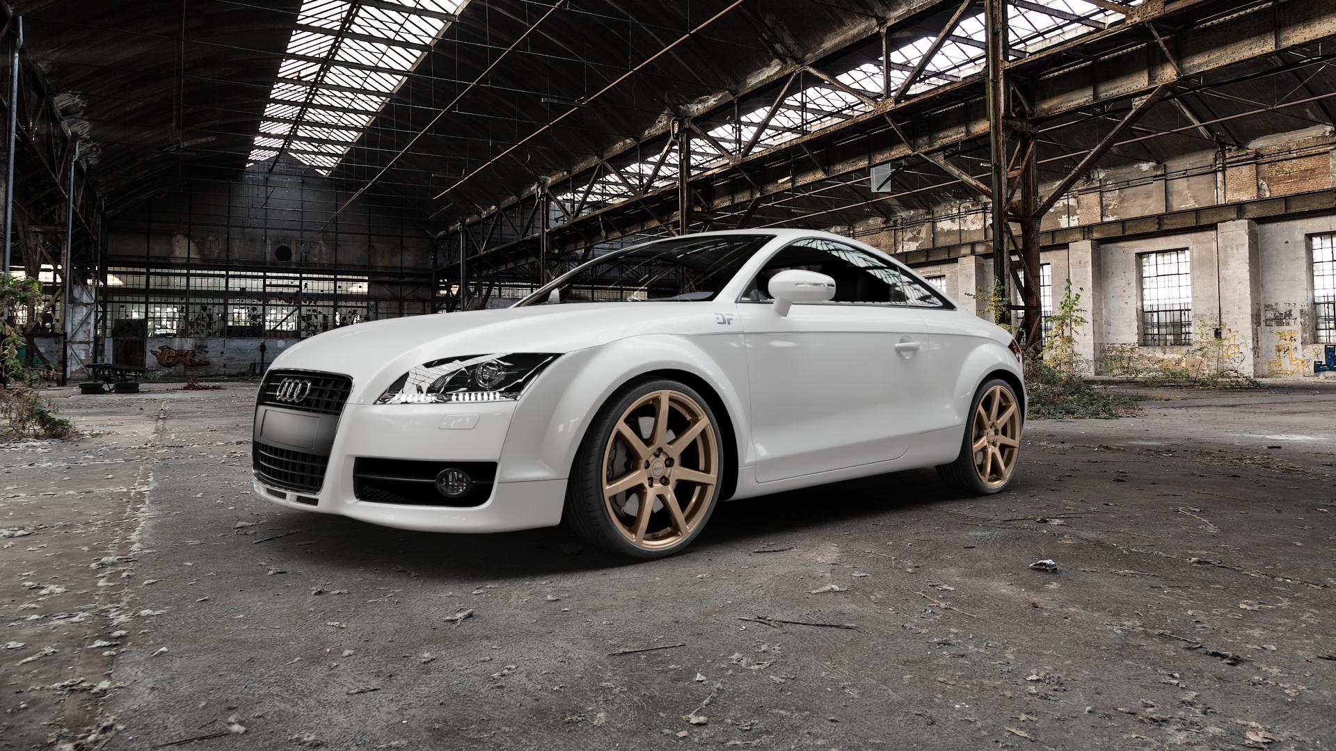 ALUTEC Pearl metallic-bronze Felge mit Reifen in 20Zoll Winterfelge Alufelge auf weissem Audi TT II Typ 8J (Coupé) 2,0l TFSI 147kW (200 PS) 3,2l V6 quattro 184kW (250 1,8l 118kW (160 TDI 125kW (170 TTS 200kW (272 155kW (211 ⬇️ mit 15mm Tieferlegung ⬇️ Old Industrial Hall_max5000mm_2022 Frontansicht_1