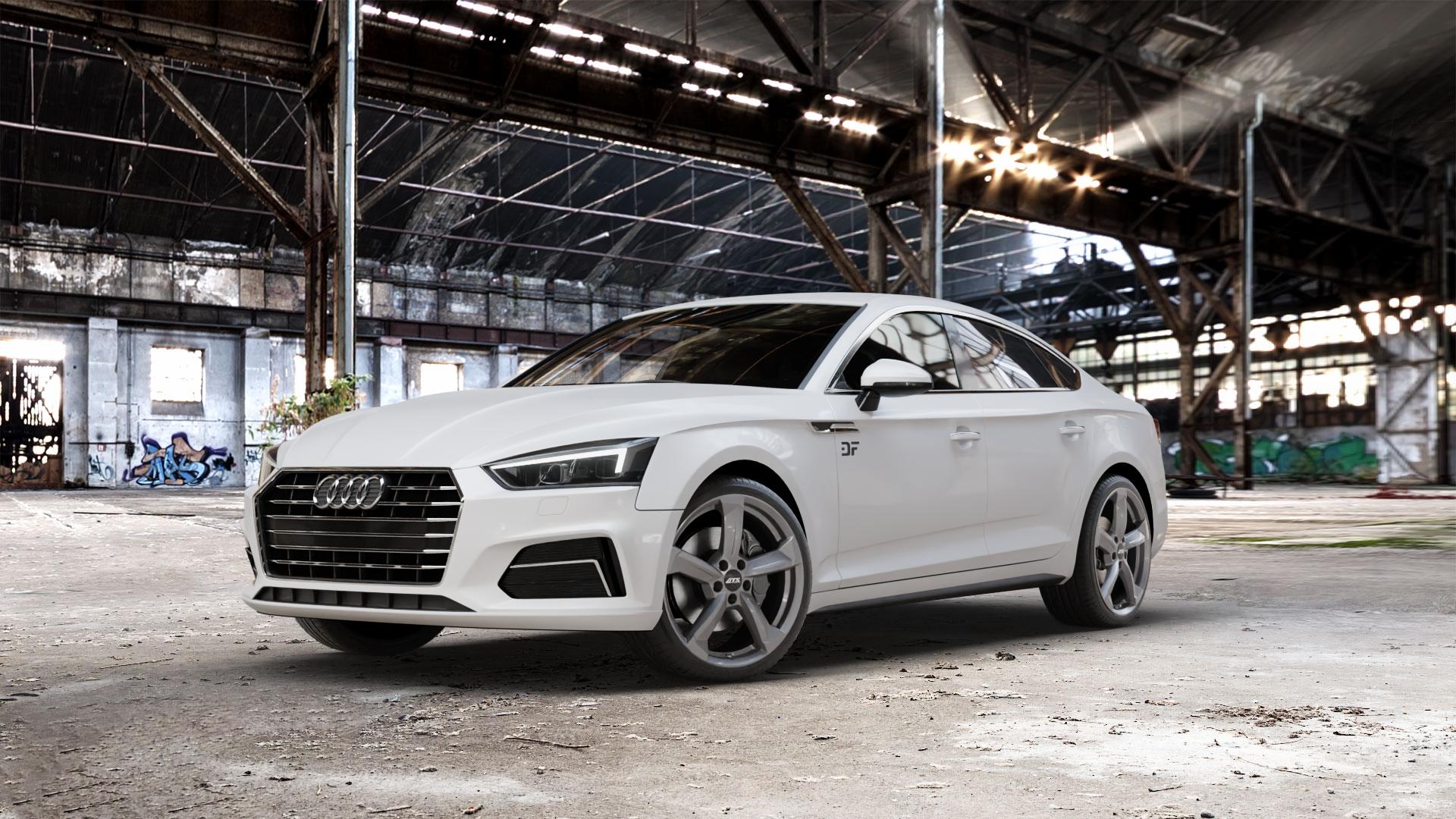 ATS Auvora dark-grey Felge mit Reifen grau in 19Zoll Winterfelge Alufelge auf weissem Audi A5 Typ B9 (Sportback) 2,0l TDI 140kW (190 PS) quattro TFSI 185kW (252 3,0l 160kW (218 200kW (272 1,4l 110kW (150 183kW (249 g-tron 125kW (170 Mild-Hybrid 10 ⬇️ mit 15mm Tieferlegung ⬇️ Old Industrial Hall_max_5300mm_2024 Frontansicht_1