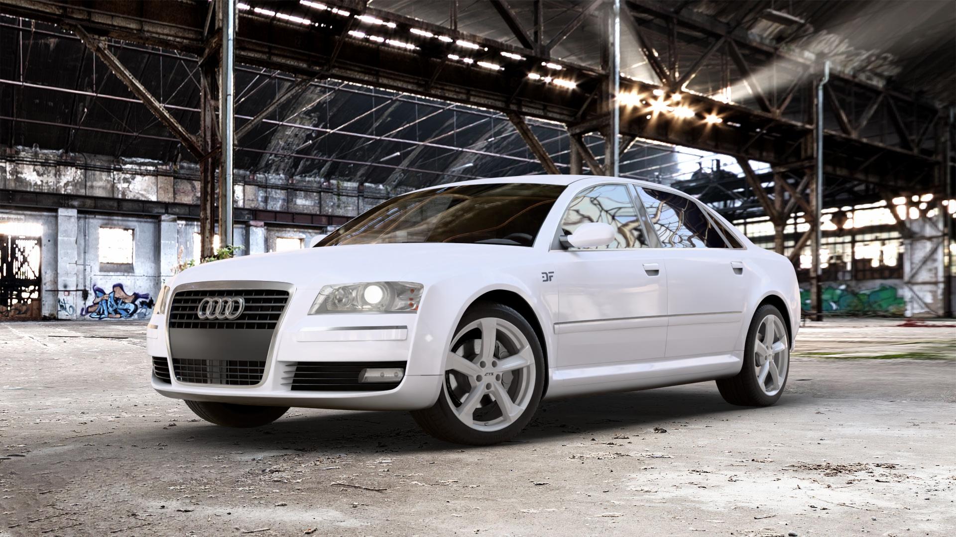 ATS Auvora polar-silber Felge mit Reifen in 19Zoll Winterfelge Alufelge auf weissem Audi A8 Typ D3/4E 3,7l quattro 206kW (280 PS) 4,2l 246kW (334 3,0l 162kW (220 3,2l FSI 191kW (260 TDI 155kW (211 171kW (232 4,0l 202kW (275 240kW (326 2,8l 154kW ⬇️ mit 15mm Tieferlegung ⬇️ Old Industrial Hall_max_5300mm_2024 Frontansicht_1