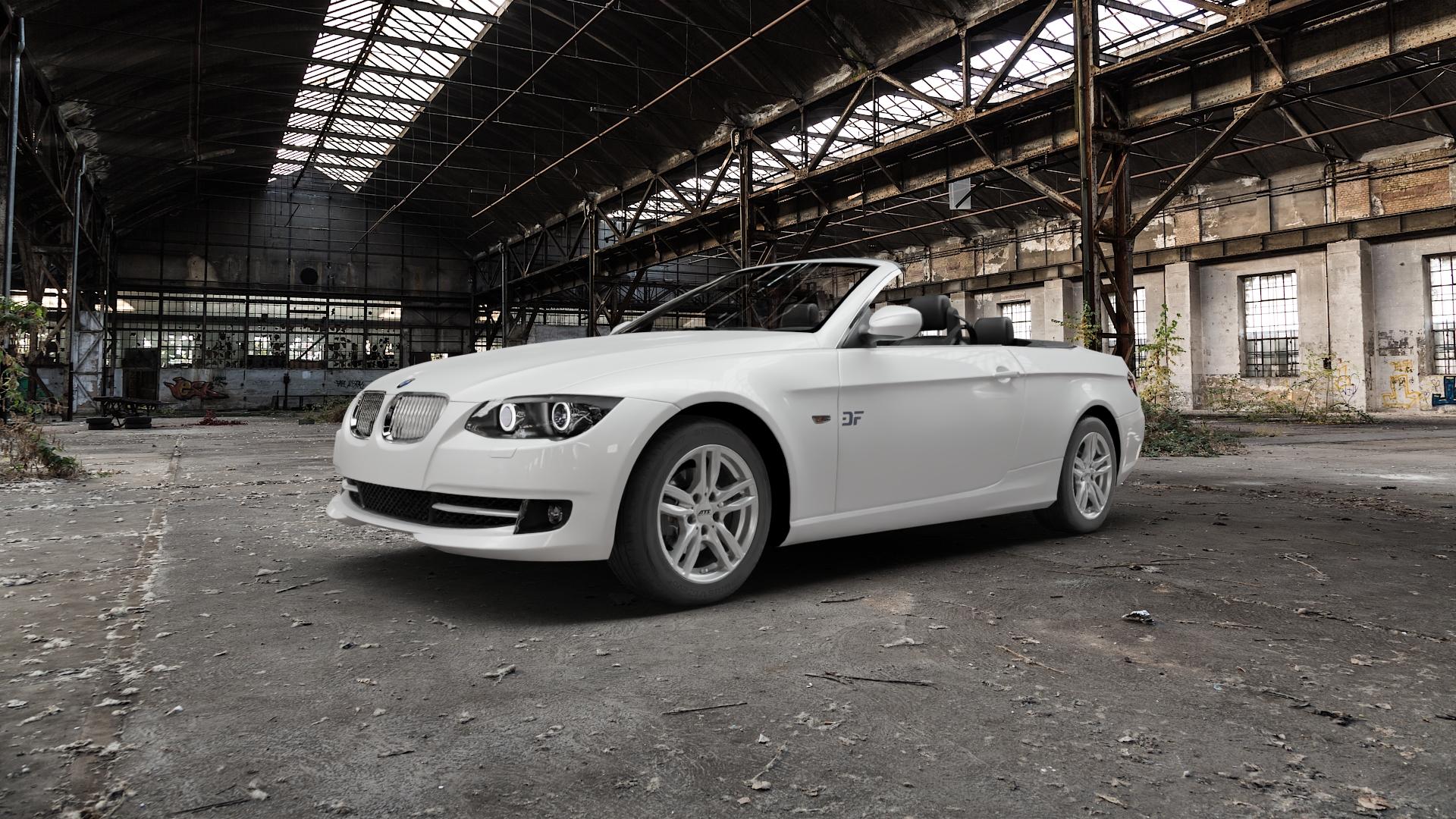 ATS Evolution polar-silber Felge mit Reifen in 16Zoll Winterfelge Alufelge auf weissem BMW M3 Typ E93 (Cabrio) 3er Cabrio (392C, 3C) ⬇️ mit 15mm Tieferlegung ⬇️ Old Industrial Hall_max5000mm_2022 Frontansicht_1
