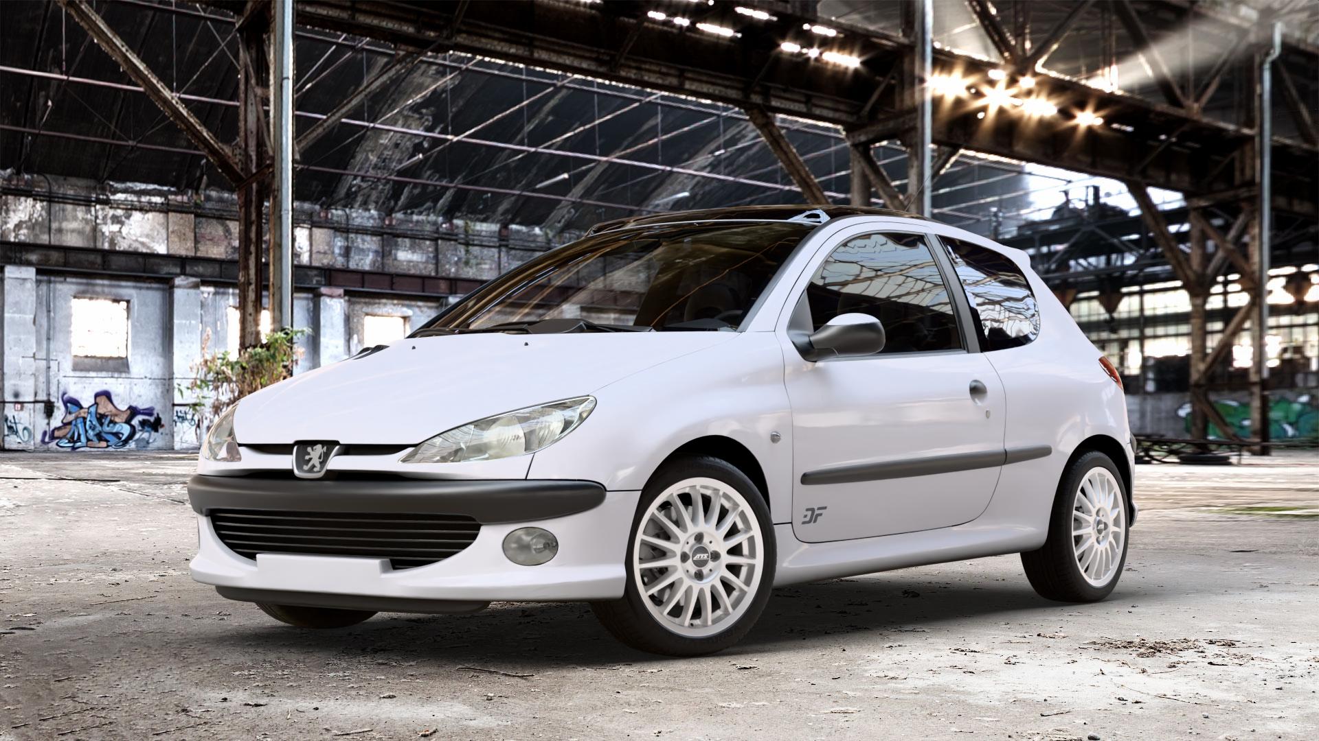 ATS Streetrallye polar-silber Felge mit Reifen in 16Zoll Winterfelge Alufelge auf weissem Peugeot 206 1,1l 40kW (54 PS) 44kW (60 1,4l 55kW (75 1,6l 65kW (88 2,0l RC 130kW (177 S16 99kW (135 100kW (136 GT HDi eco 50kW (68 1,9l D 51kW (69 16V 66kW (90 F ⬇️ mit 15mm Tieferlegung ⬇️ Old Industrial Hall_max_4400mm_2024 Frontansicht_1