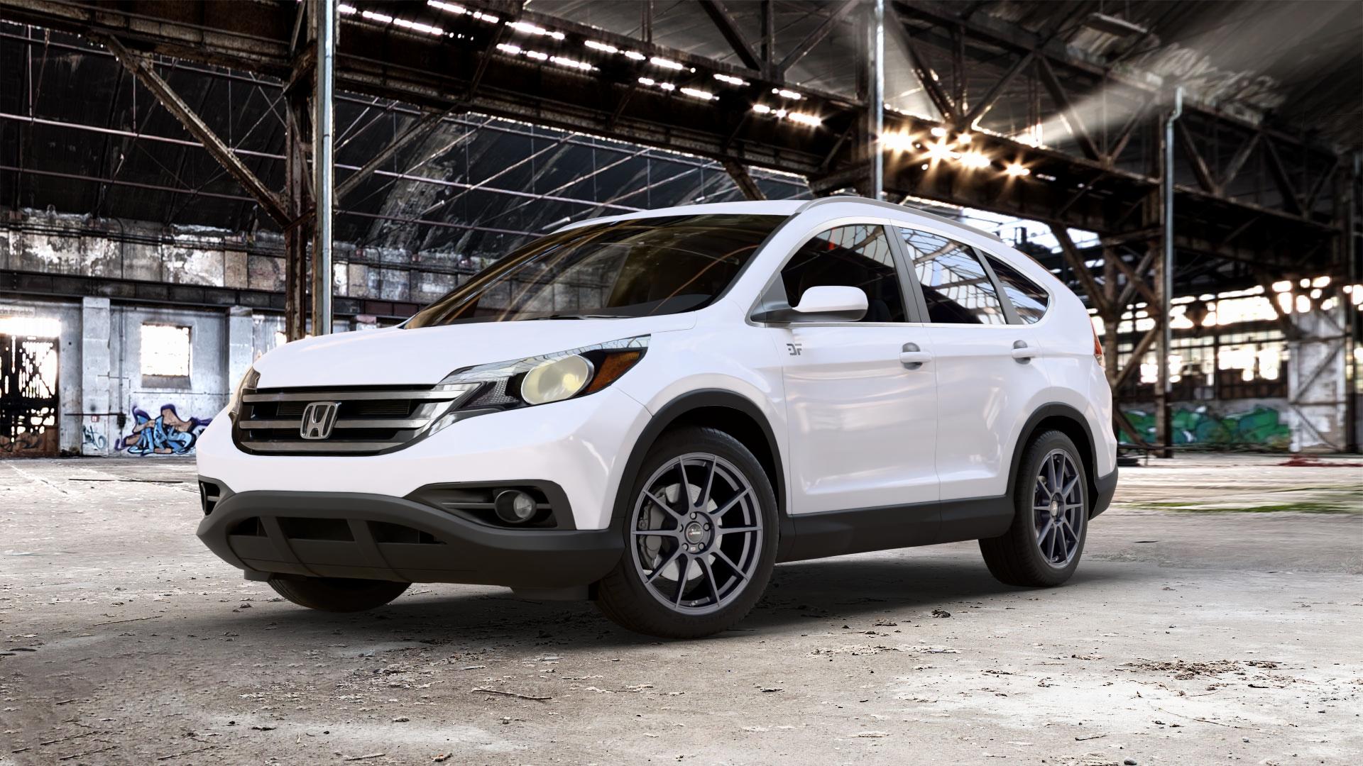 AUTEC Wizard Gunmetal matt Felge mit Reifen grau in 19Zoll Winterfelge Alufelge auf weissem Honda CR-V IV (RE5, RE6) 2,2l i-DTEC (RE6) 110kW 4WD (150 PS) 2,0l i-VTEC (RE5) 114kW (155 2WD 1,6l 88kW (120 BiTurbo 118kW (160 ⬇️ mit 15mm Tieferlegung ⬇️ Old Industrial Hall_max_5300mm_2024 Frontansicht_1