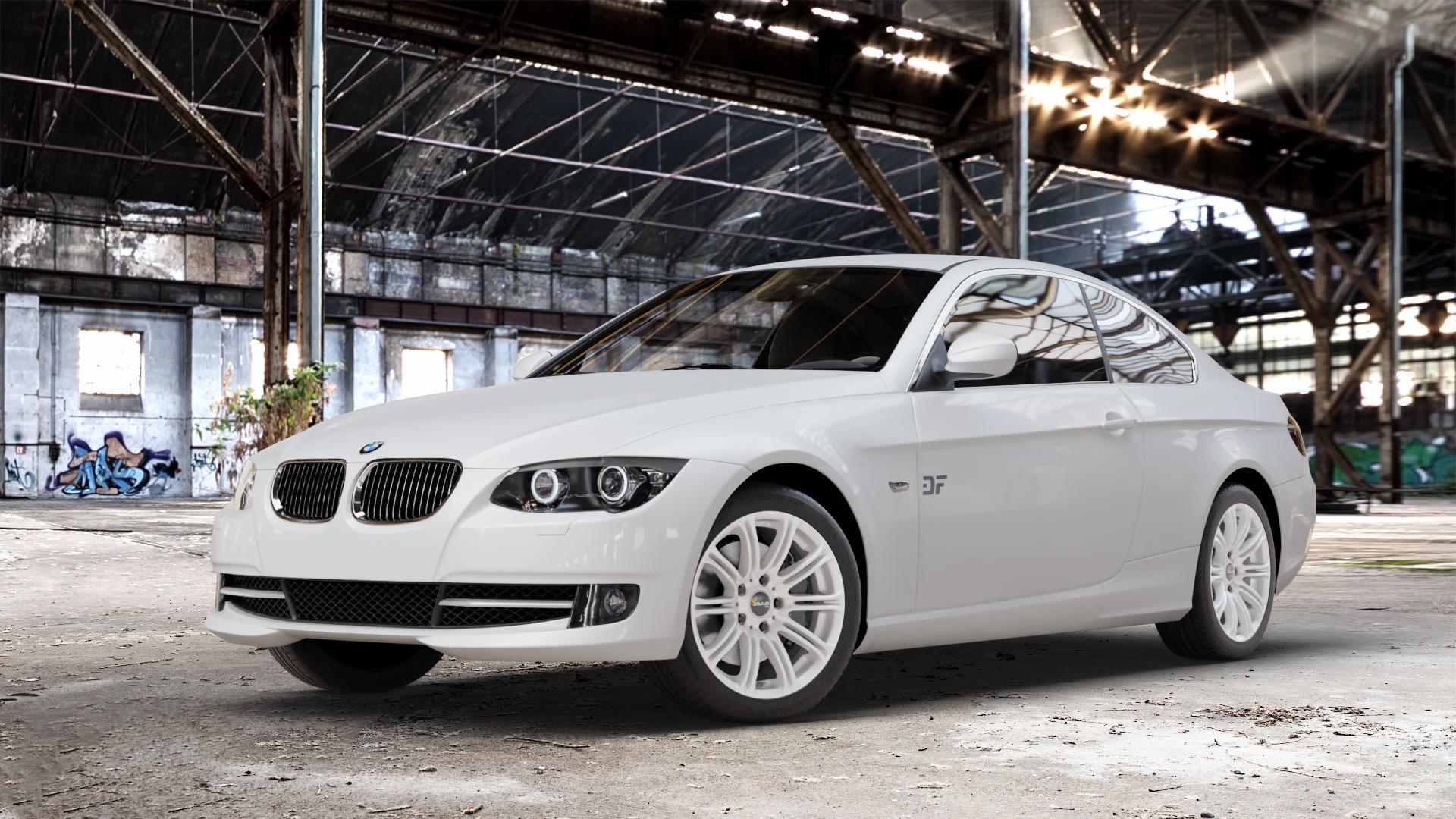 AVUS Racing AC-MB1 HYPER SILVER Felge mit Reifen silber in 17Zoll Winterfelge Alufelge auf weissem BMW 325i Typ E92 (Coupé) 330i 330d 335i 335d 320i 330xi 320d 325d M3 (Coupe) 335xi 325xi 330xd 320xd 318i 323i 316i GTS 3er Coupé (392C, 3C, 390X) ⬇️ mit 15mm Tieferlegung ⬇️ Old Industrial Hall_max_4400mm_2024 Frontansicht_1