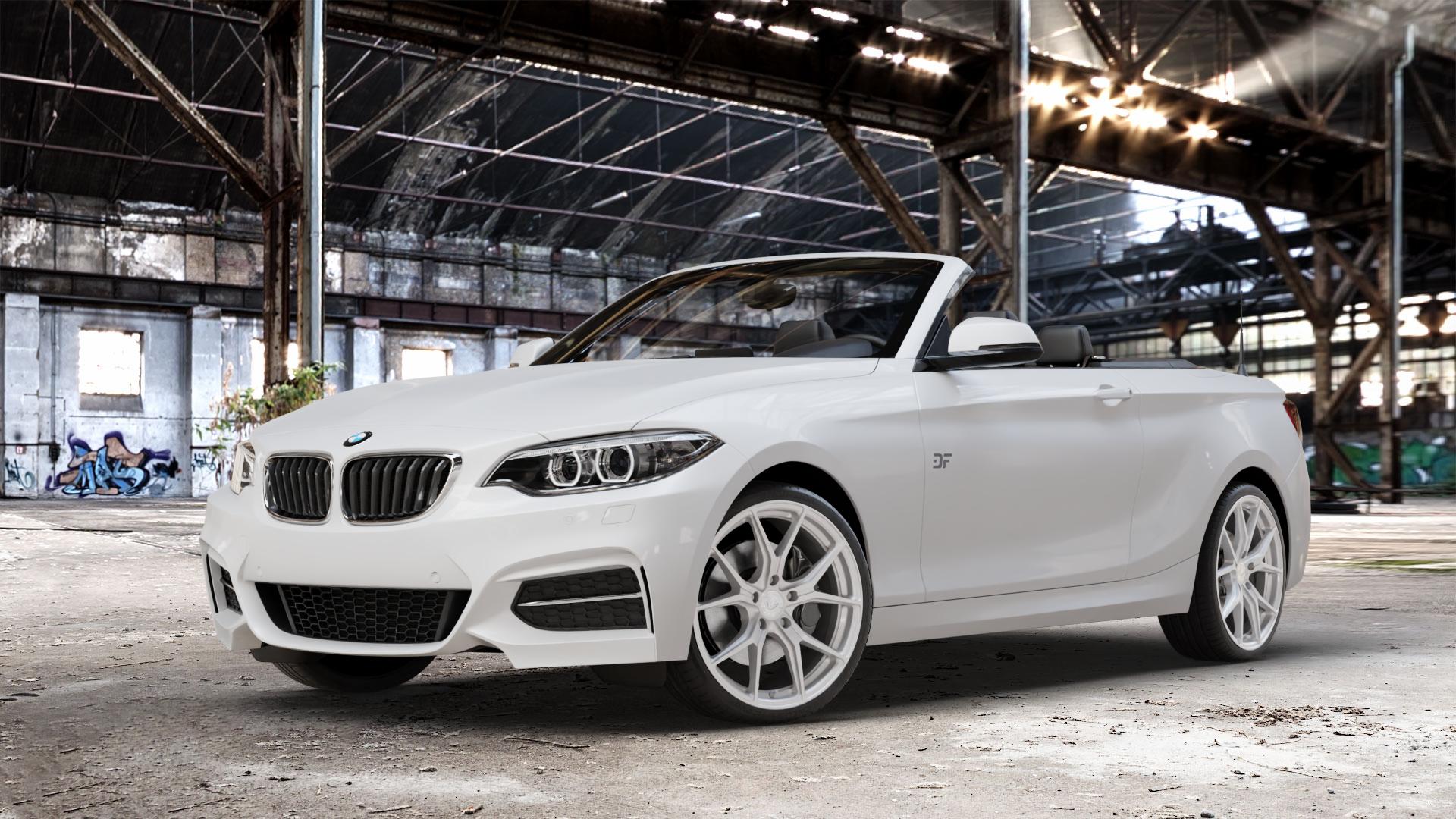 BARRACUDA Inferno Silver Felge mit Reifen silber in 19Zoll Winterfelge Alufelge auf weissem BMW 220d Typ F23 (Cabrio) 2,0l 140kW (190 PS) 220i 135kW (184 228i 180kW (245 2 M235i 3,0l 240kW (326 218i 1,5l 100kW (136 xDrive 225d 165kW (224 218d 110kW (150 ⬇️ mit 15mm Tieferlegung ⬇️ Old Industrial Hall_max_4400mm_2024 Frontansicht_1