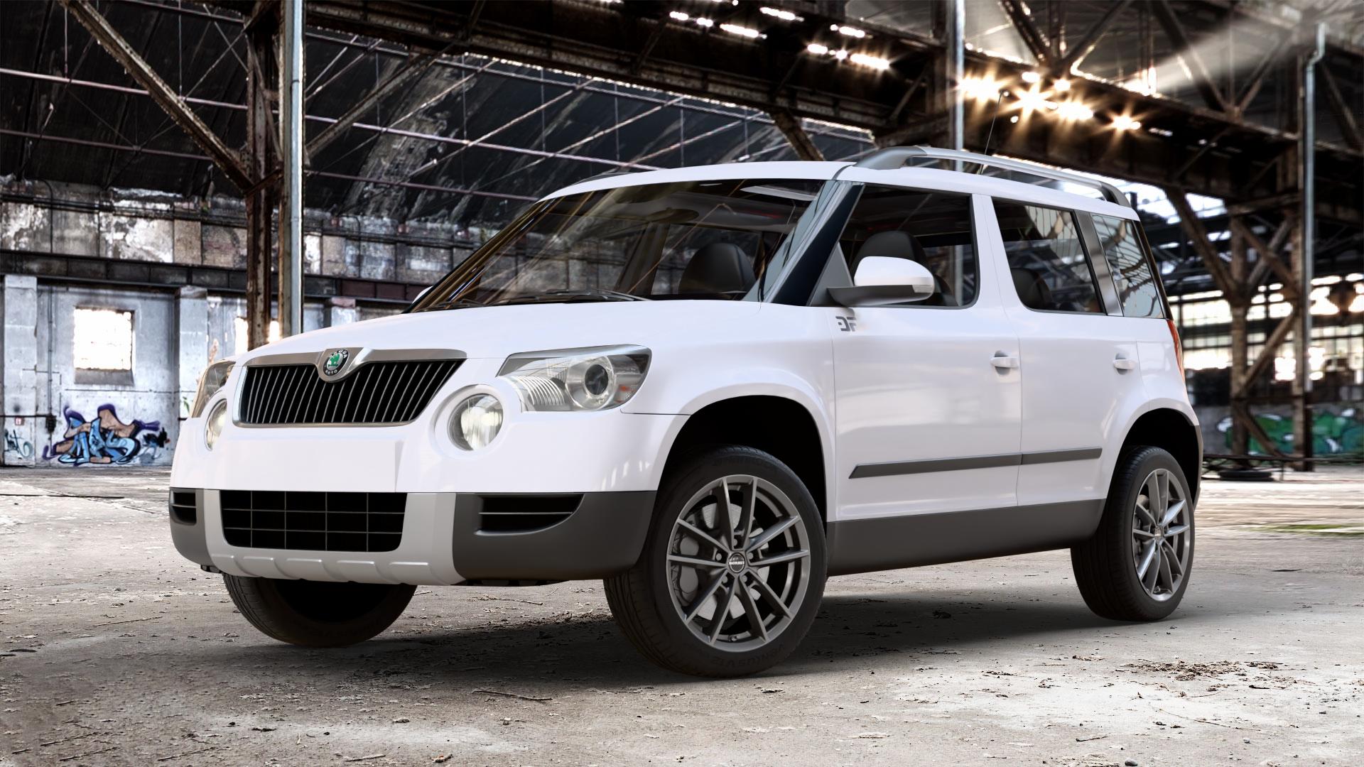 Borbet W mistral anthracite glossy Felge mit Reifen grau in 17Zoll Winterfelge Alufelge auf weissem Skoda Yeti 1,2l TSI 77kW (105 PS) 1,4l 90kW (122 1,8l 118kW 4WD (160 2,0l TDI 81kW (110 103kW (140 125kW (170 112kW (152 1,6l 110kW (150 ⬇️ mit 15mm Tieferlegung ⬇️ Old Industrial Hall_max_4400mm_2024 Frontansicht_1