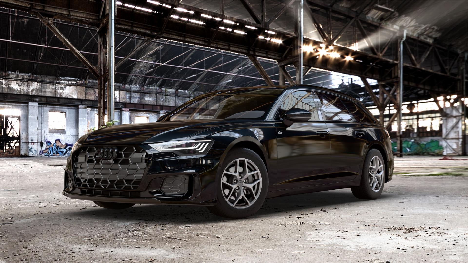 Borbet Y titan matt Felge mit Reifen grau in 17Zoll Winterfelge Alufelge auf schwarzem metallic Audi A6 Typ F2/C8 (Avant) Facelift 2,0l 35 TDI 120kW Mild-Hybrid (163 PS) 40 150kW (204 quattro TFSI 3,0l 45 180kW (245 195kW (265 50 210kW (286 e Hyb ⬇️ mit 15mm Tieferlegung ⬇️ Old Industrial Hall_max_5300mm_2024 Frontansicht_1