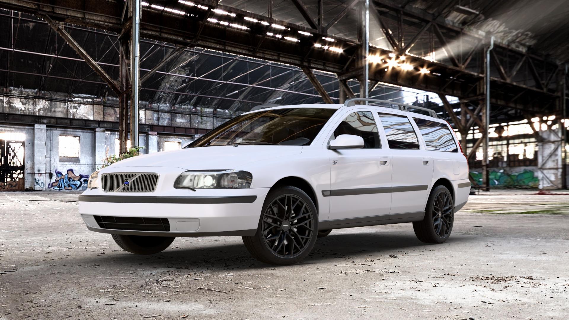 CARMANI 20 Ludwig black matt Felge mit Reifen schwarz in 18Zoll Winterfelge Alufelge auf weissem Volvo V70 II Typ S 2,4l 125kW (170 PS) D5 120kW (163 2,0l T 132kW (179 2,3l T5 184kW (250 103kW (140 Bifue D 93kW (126 96kW (131 136kW (185 AWD 147kW (200 191kW ⬇️ mit 15mm Tieferlegung ⬇️ Old Industrial Hall_max_5300mm_2024 Frontansicht_1