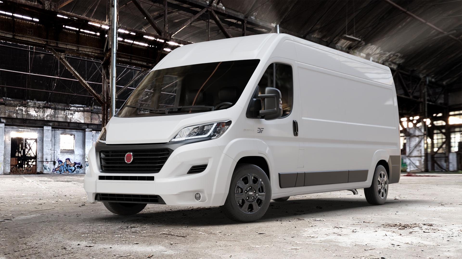 CMS C31 Complete Black Gloss Felge mit Reifen schwarz in 17Zoll Winterfelge Alufelge auf weissem Fiat Ducato Kasten Typ 250 Facelift 2,3l D 83kW 110 Multijet (113 PS) 109kW 150 (148 103kW 140 (140 118kW 160 (160 88kW 120 (120 3,0l CNG 100kW Natural Power (13 ⬇️ mit 15mm Tieferlegung ⬇️ Old Industrial Hall_max_7000mm_2024 Frontansicht_1