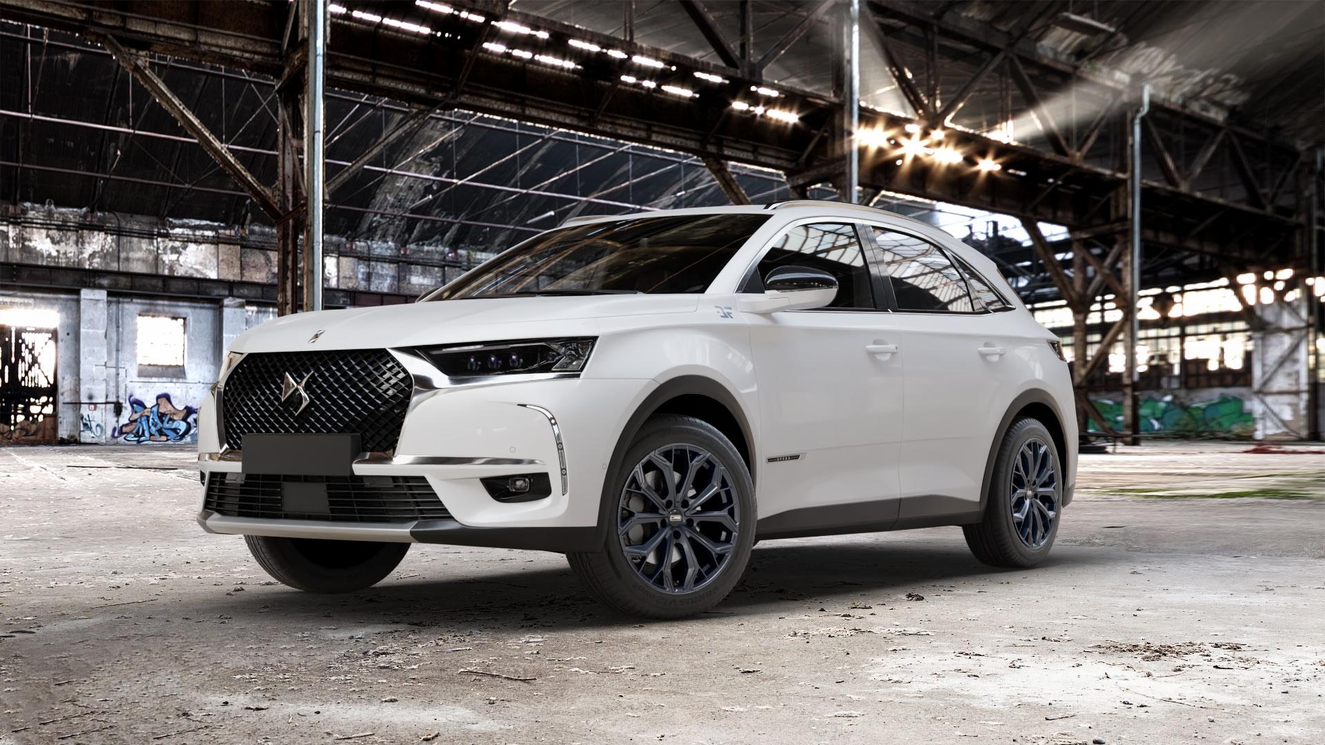 CMS C37 Matt Black Felge mit Reifen schwarz in 18Zoll Winterfelge Alufelge auf weissem Citroen DS7 Crossback Typ J 2,0l BlueHDi 180 130kW (177 PS) 1,5l 130 96kW (131 1,6l Puretech 225 165kW (224 DS Automobiles 133kW (181 1,2l ⬇️ mit 15mm Tieferlegung ⬇️ Old Industrial Hall_max_5300mm_2024 Frontansicht_1