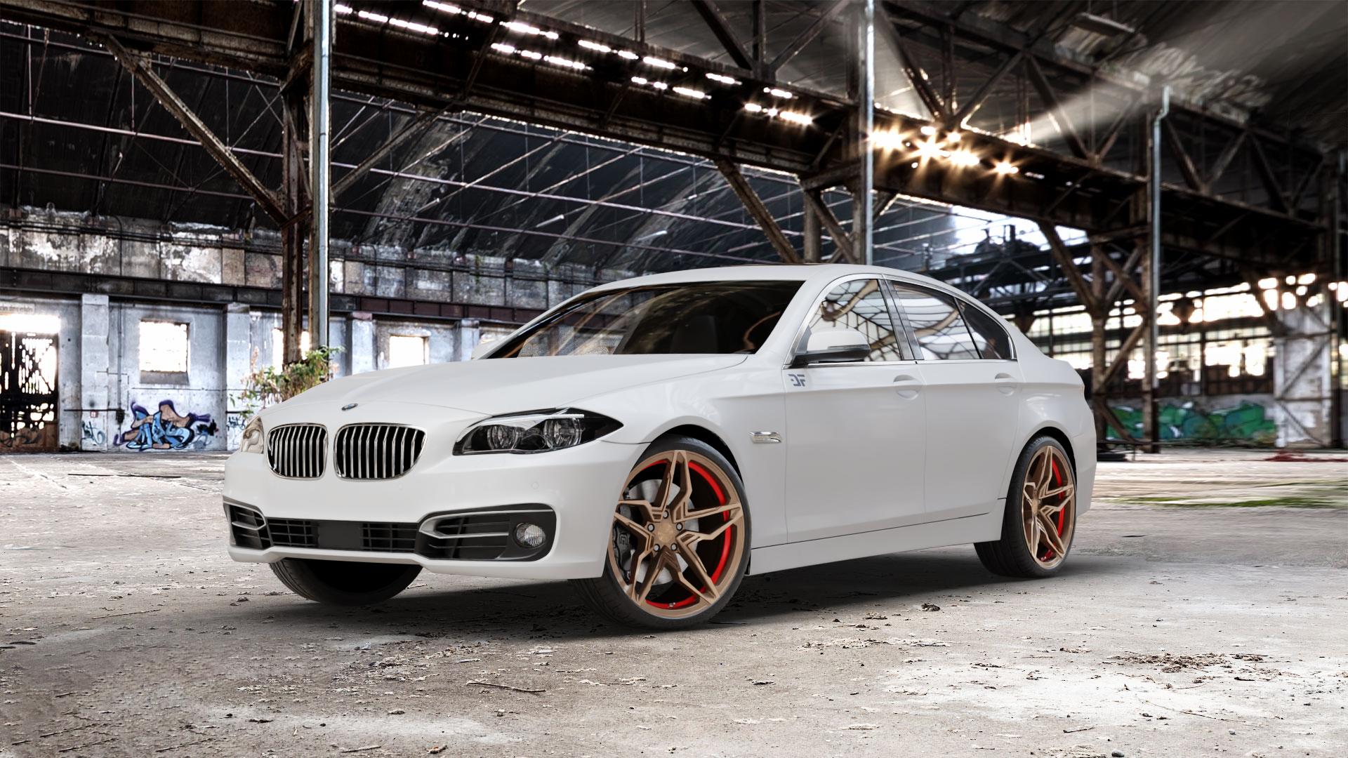 Corspeed Kharma Higloss-Bronze brushed Surface undercut Trimline red Felge mit Reifen rot in 20Zoll Alufelge auf weissem BMW 523i Typ F10 (Limousine) 528i 535i 550i 520d 525d 530d 535d xDrive 520i 530i M5 M550d 518d ActiveHybrid 5L (F10) 5er Limousine (5L, HY) Lang (KL) ⬇️ mit 15mm Tieferlegung ⬇️ Old Industrial Hall_max_5300mm_2024 Frontansicht_1