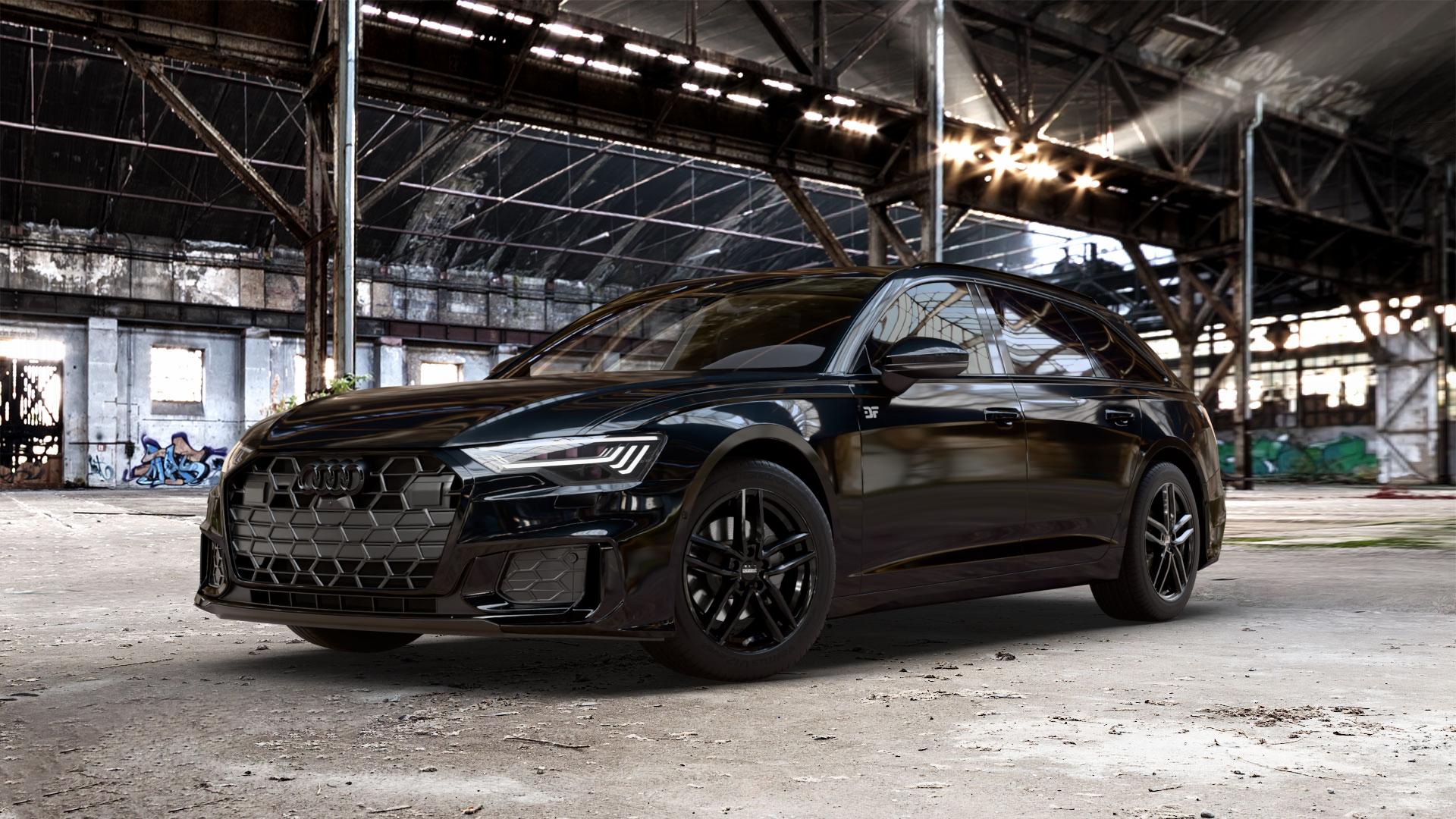 DEZENT TR BLACK Felge mit Reifen schwarz in 18Zoll Winterfelge Alufelge auf schwarzem metallic Audi A6 Typ F2/C8 (Avant) Facelift 2,0l 35 TDI 120kW Mild-Hybrid (163 PS) 40 150kW (204 quattro TFSI 3,0l 45 180kW (245 195kW (265 50 210kW (286 e Hyb ⬇️ mit 15mm Tieferlegung ⬇️ Old Industrial Hall_max_5300mm_2024 Frontansicht_1