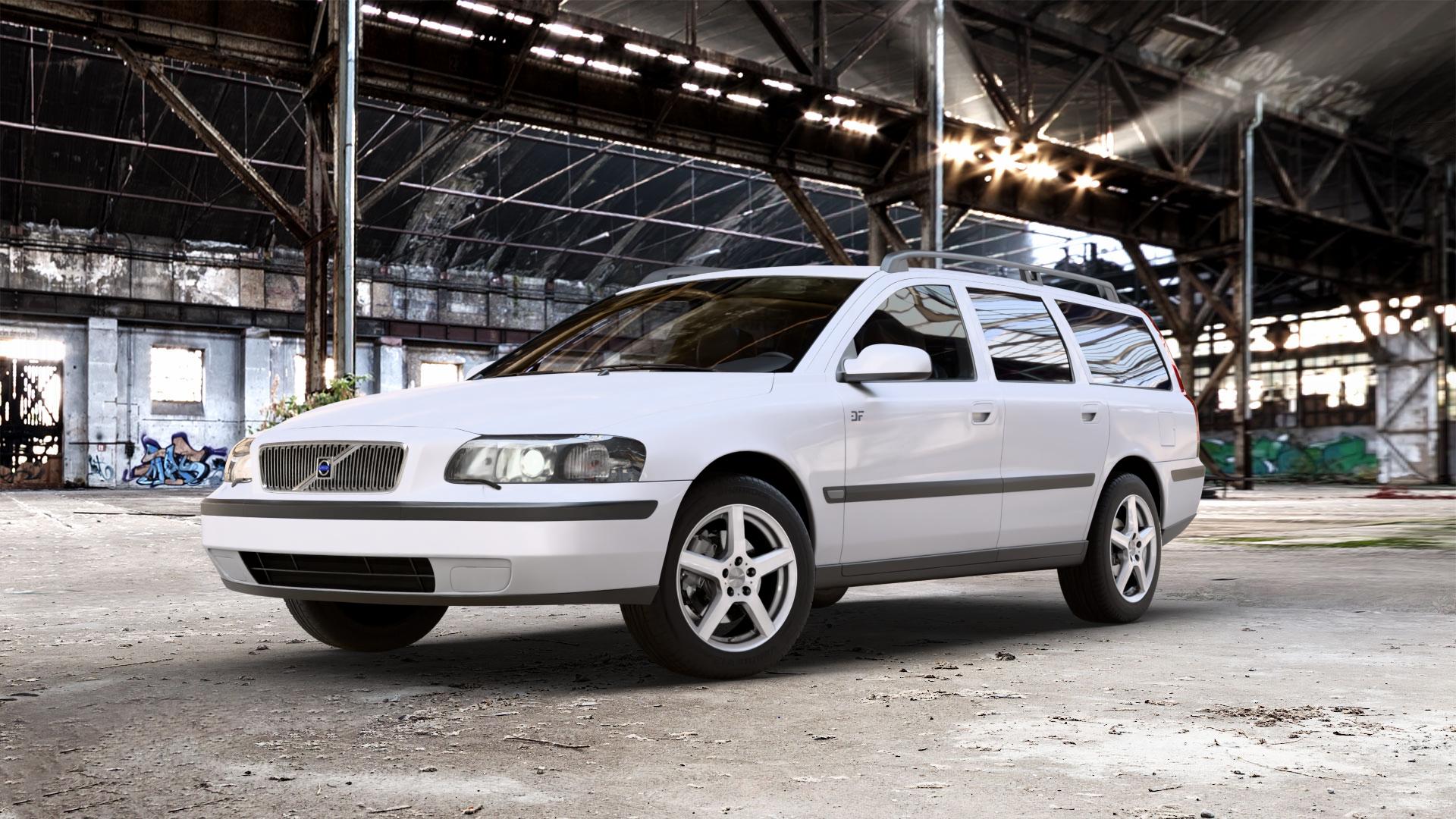 DEZENT TY SILVER Felge mit Reifen silber in 16Zoll Winterfelge Alufelge auf weissem Volvo V70 II Typ S 2,4l 125kW (170 PS) D5 120kW (163 2,0l T 132kW (179 2,3l T5 184kW (250 103kW (140 Bifue D 93kW (126 96kW (131 136kW (185 AWD 147kW (200 191kW ⬇️ mit 15mm Tieferlegung ⬇️ Old Industrial Hall_max_5300mm_2024 Frontansicht_1