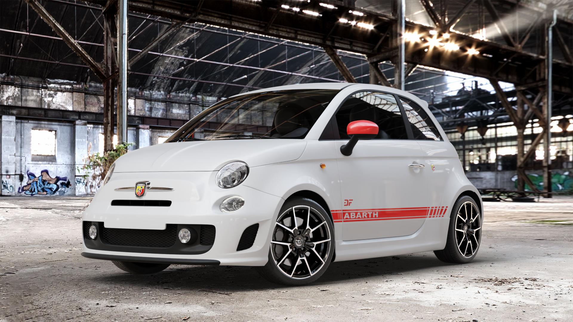 DIEWE WHEELS NEVE Black Diamond Felge mit Reifen silber schwarz in 17Zoll Winterfelge Alufelge auf weissem Fiat 500 Typ 312 1,4l Abarth 16V 99kW (135 PS) 118kW (160 132kW (179 103kW (140 695 Biposto 139kW (189 Facelift 595 107kW (145 120kW (163 Turismo 121kW (165 Comp ⬇️ mit 15mm Tieferlegung ⬇️ Old Industrial Hall_max_4400mm_2024 Frontansicht_1