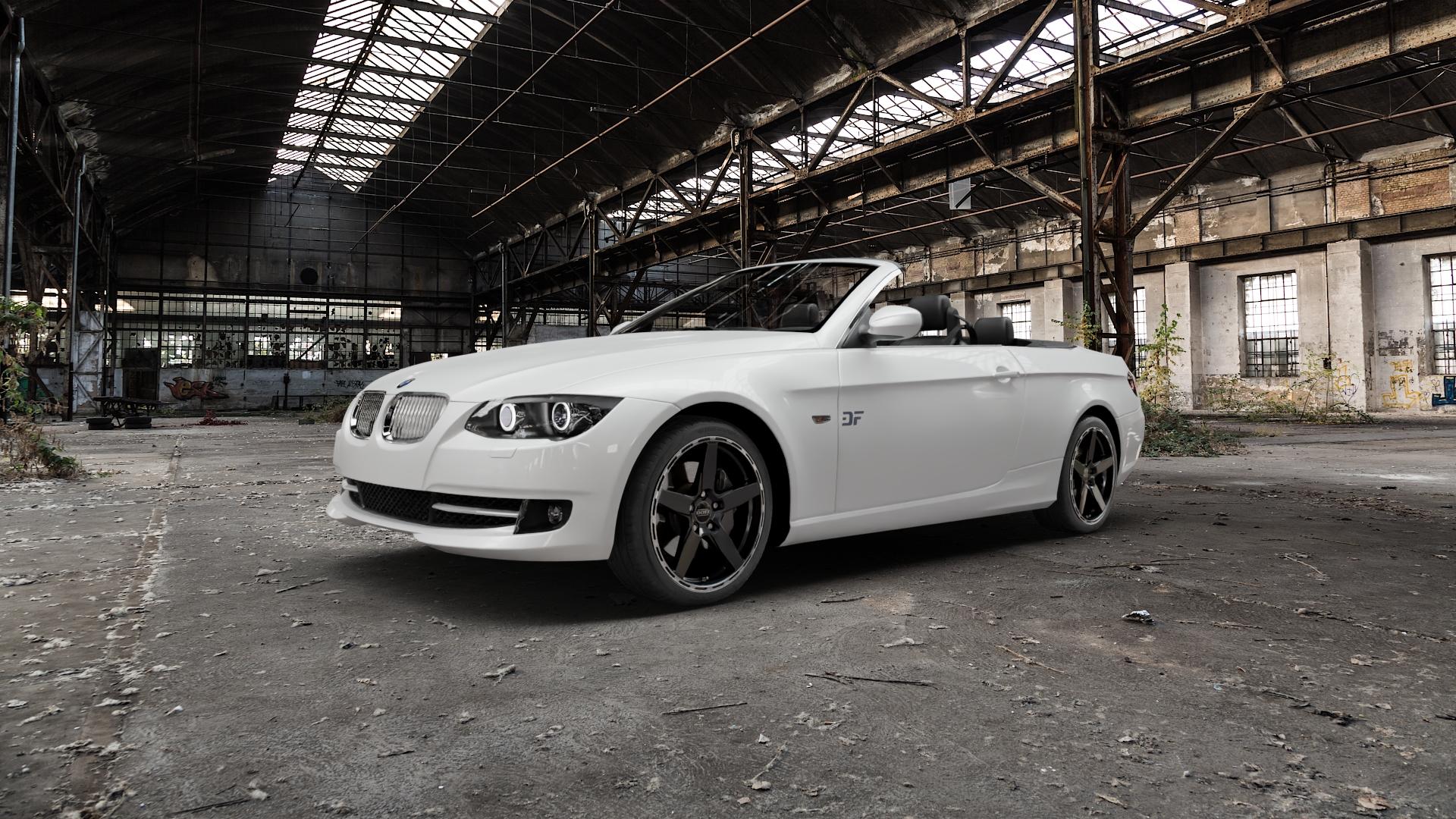 DOTZ MARINABAY GUNMETAL/POLISHED LIP Felge mit Reifen grau anthrazit in 18Zoll Winterfelge Alufelge auf weissem BMW M3 Typ E93 (Cabrio) 3er Cabrio (392C, 3C) ⬇️ mit 15mm Tieferlegung ⬇️ Old Industrial Hall_max5000mm_2022 Frontansicht_1