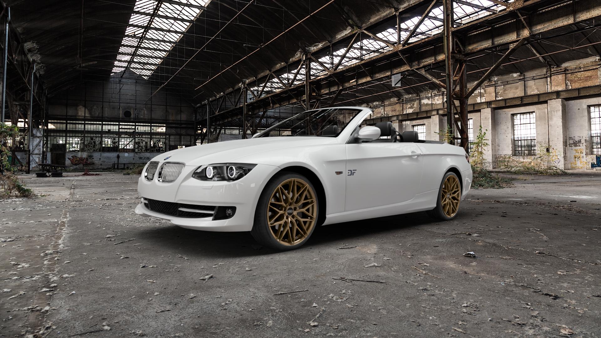 DOTZ SUZUKA BRONZE MATT Felge mit Reifen in 19Zoll Winterfelge Alufelge auf weissem BMW M3 Typ E93 (Cabrio) 3er Cabrio (392C, 3C) ⬇️ mit 15mm Tieferlegung ⬇️ Old Industrial Hall_max5000mm_2022 Frontansicht_1