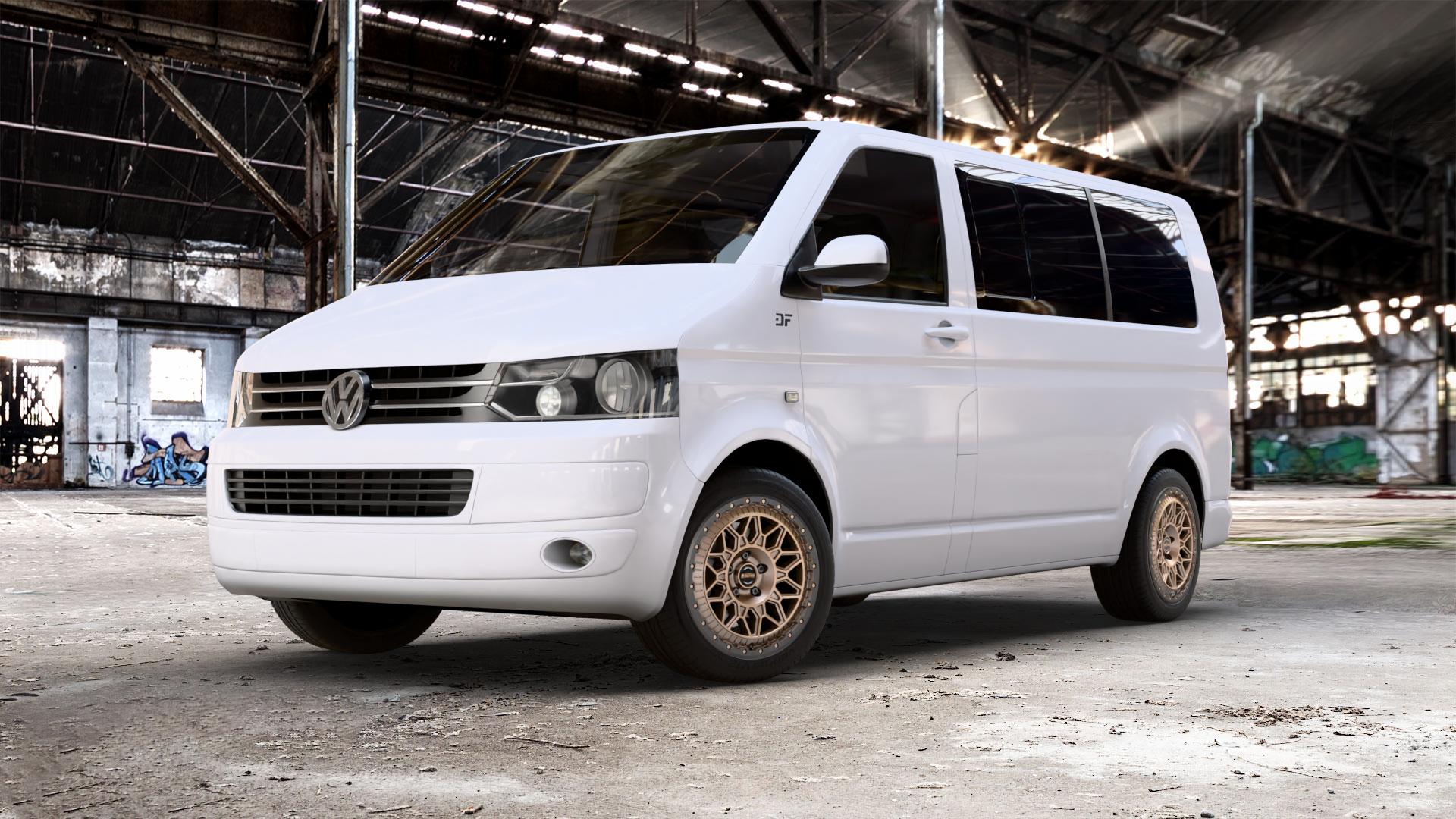 Fondmetal BLUSTER MATT BRAUN BLACK LIP Felge mit Reifen schwarz bronze in 18Zoll Winterfelge Alufelge auf weissem Volkswagen (VW) T5 Caravelle 2,0l TDI 62kW (84 PS) 84kW (114 103kW (140 75kW (102 100kW (136 132kW (179 TSI 150kW (204 110kW (150 4Motion Kombi Multivan ⬇️ mit 15mm Tieferlegung ⬇️ Old Industrial Hall_max_5300mm_2024 Frontansicht_1