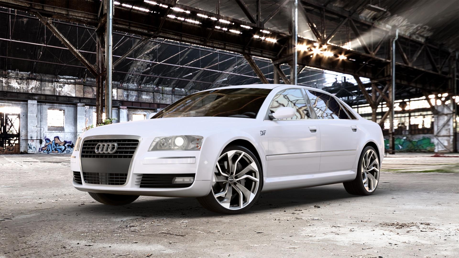 GMP Italia Rebel Anthr. matt diamond Felge mit Reifen grau anthrazit in 21Zoll Winterfelge Alufelge auf weissem Audi A8 Typ D3/4E 3,7l quattro 206kW (280 PS) 4,2l 246kW (334 3,0l 162kW (220 3,2l FSI 191kW (260 TDI 155kW (211 171kW (232 4,0l 202kW (275 240kW (326 2,8l 154kW ⬇️ mit 15mm Tieferlegung ⬇️ Old Industrial Hall_max_5300mm_2024 Frontansicht_1