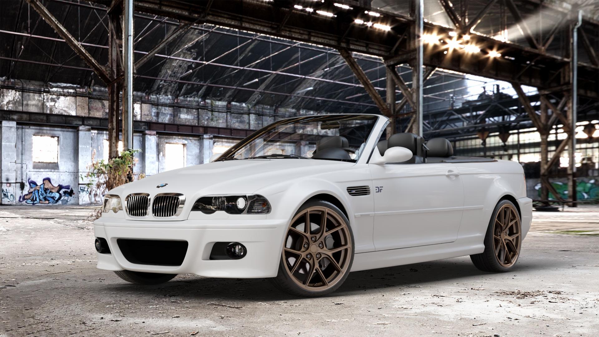 Japan Racing Wheels SL-01 Matt Bronze Felge mit Reifen in 19Zoll Winterfelge Alufelge auf weissem BMW 320cd Typ E46 (Cabrio) 2,0l 110kW (150 PS) 320ci 2,2l 125kW (170 323ci 2,5l 325ci 141kW (192 330cd 3,0l 150kW (204 330ci 170kW (231 318ci 105kW (143 M3 3er C ⬇️ mit 15mm Tieferlegung ⬇️ Old Industrial Hall_max_4400mm_2024 Frontansicht_1
