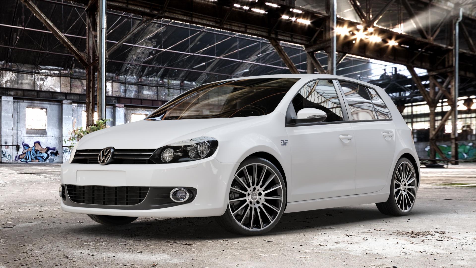 KESKIN KT18 BLACK FRONT POLISH Felge mit Reifen schwarz in 19Zoll Winterfelge Alufelge auf weissem Volkswagen (VW) Golf 6 1,4l 59kW (80 PS) 1,6l 75kW (102 TDI 77kW (105 2,0l 81kW (110 TSI 90kW (122 103kW (140 4motion 118kW (160 1,2l 63kW (86 1,8l 66kW (90 BiFu ⬇️ mit 15mm Tieferlegung ⬇️ Old Industrial Hall_max_4400mm_2024 Frontansicht_1