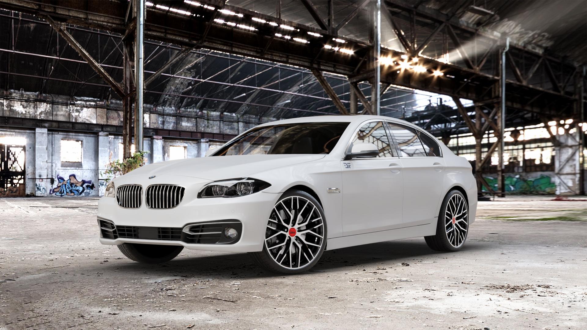 MAM RS4 BLACK FRONT POLISH Felge mit Reifen schwarz in 20Zoll Winterfelge Alufelge auf weissem BMW 523i Typ F10 (Limousine) 528i 535i 550i 520d 525d 530d 535d xDrive 520i 530i M5 M550d 518d ActiveHybrid 5L (F10) 5er Limousine (5L, HY) Lang (KL) ⬇️ mit 15mm Tieferlegung ⬇️ Old Industrial Hall_max_5300mm_2024 Frontansicht_1
