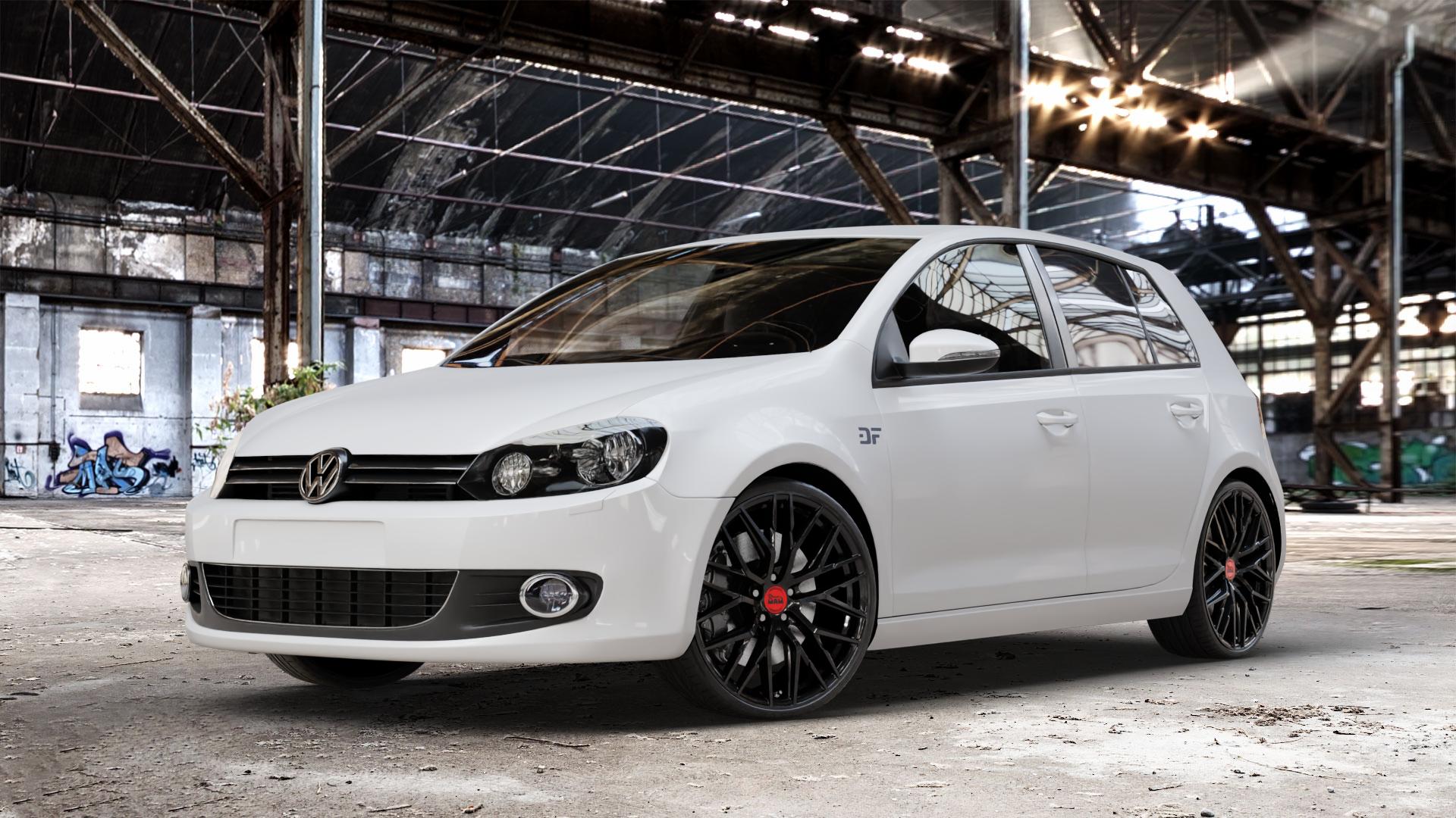 MAM RS4 BLACK PAINTED Felge mit Reifen schwarz in 20Zoll Winterfelge Alufelge auf weissem Volkswagen (VW) Golf 6 1,4l 59kW (80 PS) 1,6l 75kW (102 TDI 77kW (105 2,0l 81kW (110 TSI 90kW (122 103kW (140 4motion 118kW (160 1,2l 63kW (86 1,8l 66kW (90 BiFu ⬇️ mit 15mm Tieferlegung ⬇️ Old Industrial Hall_max_4400mm_2024 Frontansicht_1