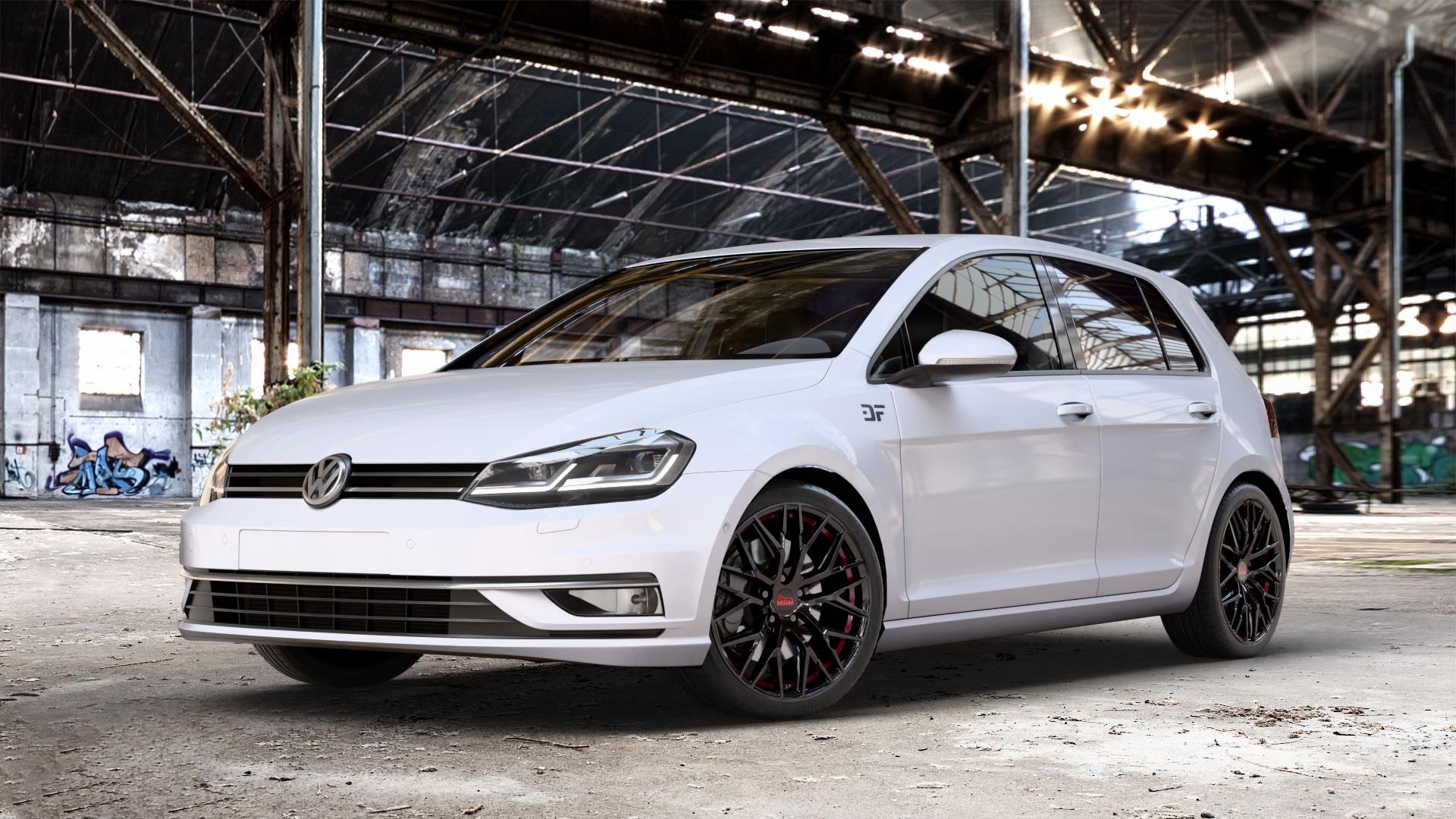 MAM RS4 BLACK PAINTED RED INSIDE Felge mit Reifen schwarz rot in 18Zoll Winterfelge Alufelge auf weissem unilack Volkswagen (VW) Golf 7 Facelift 1,0l TSI 63kW (86 PS) 2,0l TDI 110kW (150 1,6l 66kW (90 1,4l 92kW (125 EcoFuel 85kW (116 81kW (110 TGI 4Motion 1,5l 96kW ⬇️ mit 15mm Tieferlegung ⬇️ Old Industrial Hall_max_4400mm_2024 Frontansicht_1