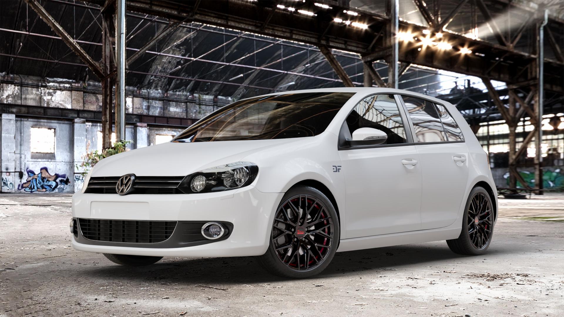 MAM RS4 BLACK PAINTED RED INSIDE Felge mit Reifen schwarz rot in 18Zoll Winterfelge Alufelge auf weissem Volkswagen (VW) Golf 6 1,4l 59kW (80 PS) 1,6l 75kW (102 TDI 77kW (105 2,0l 81kW (110 TSI 90kW (122 103kW (140 4motion 118kW (160 1,2l 63kW (86 1,8l 66kW (90 BiFu ⬇️ mit 15mm Tieferlegung ⬇️ Old Industrial Hall_max_4400mm_2024 Frontansicht_1