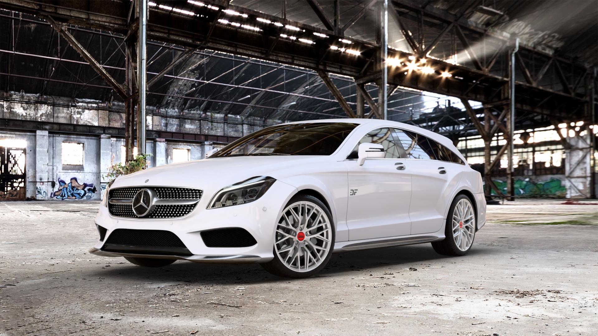 MAM RS4 MATT SILVER PAINTED Felge mit Reifen silber in 19Zoll Winterfelge Alufelge auf weissem Mercedes CLS Typ X218 Shooting Brake 2,1l 250 CDI 150kW (204 PS) 3,0l 350 195kW (265 4Matic 3,5l 225kW (306 4,7l 500 300kW (408 5,5l 63 AMG 410kW (557 4-Matic 43 ⬇️ mit 15mm Tieferlegung ⬇️ Old Industrial Hall_max_5300mm_2024 Frontansicht_1