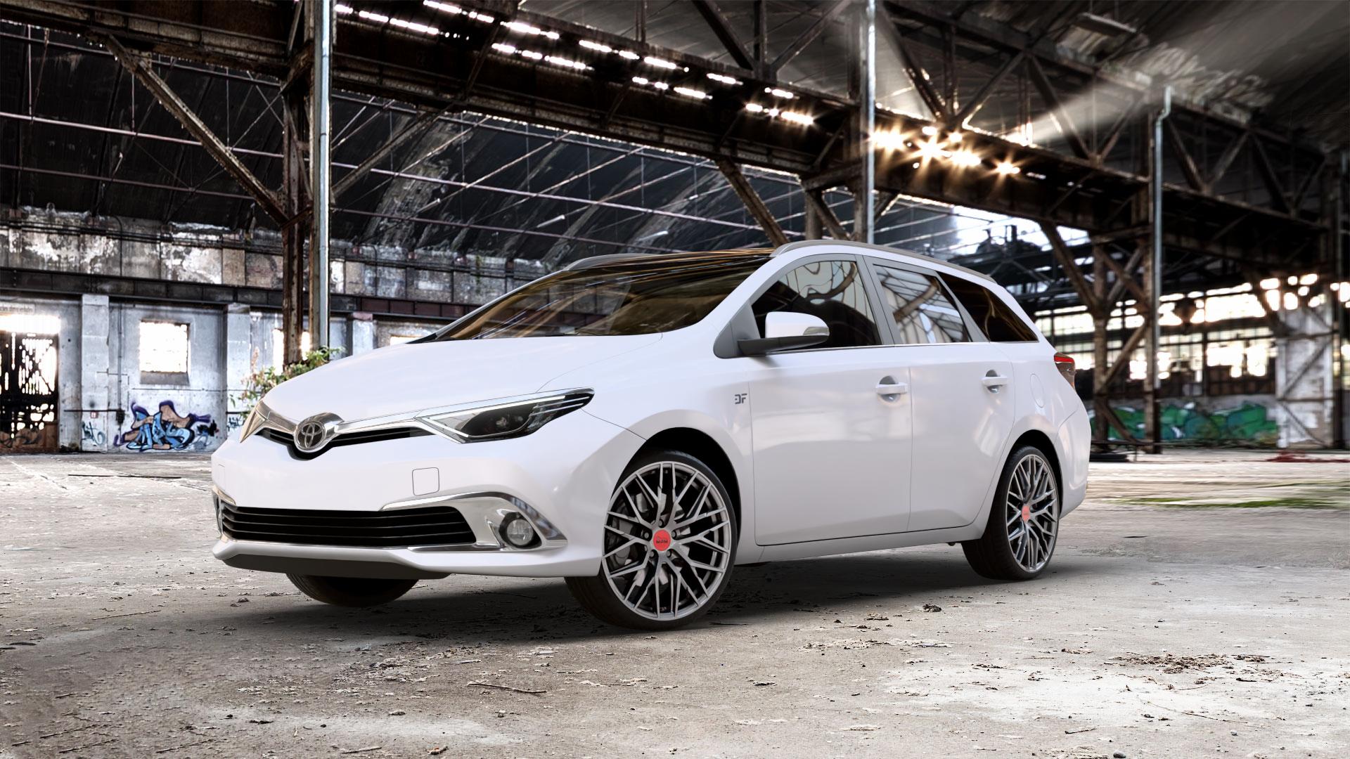 MAM RS4 PALLADIUM PAINTED Felge mit Reifen grau anthrazit in 19Zoll Winterfelge Alufelge auf weissem Toyota Auris Touring Sports 1,33l Dual-VVT-i 73kW (99 PS) 1,6l 97kW (132 1,4l D-4D 66kW (90 2,0l 91kW (124 1,8l Hybrid 1,2l Turbo 85kW (116 82kW (111 ⬇️ mit 15mm Tieferlegung ⬇️ Old Industrial Hall_max_5300mm_2024 Frontansicht_1
