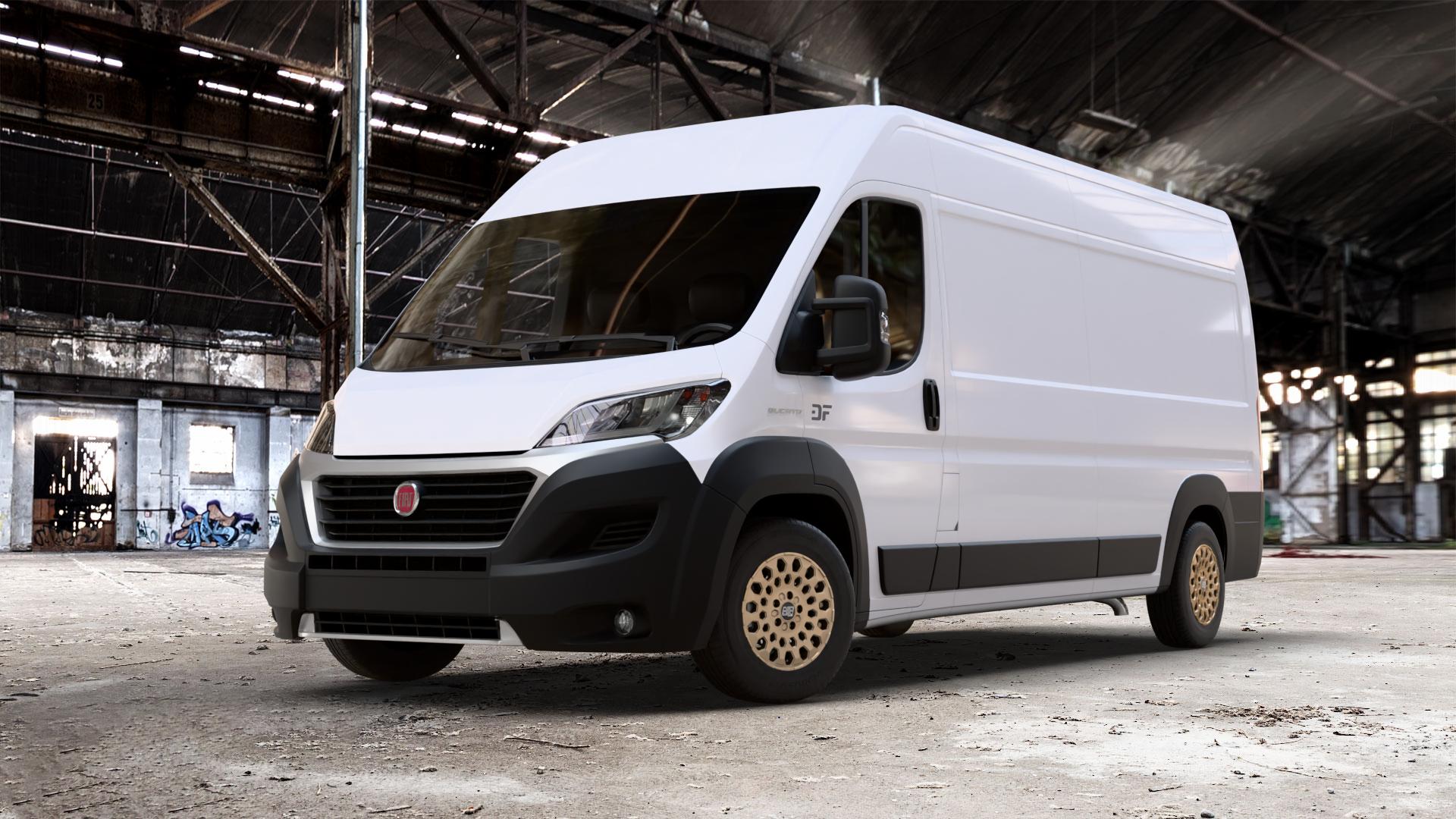 MSW 99 MATT BRONZE Felge mit Reifen in 16Zoll Winterfelge Alufelge auf weissem Fiat Ducato Kasten Typ 250 Facelift 2,0l D 85kW 115 Multijet (116 PS) 2,3l 110kW 150 (150 130kW 180 (177 96kW 130 (131 ⬇️ mit 15mm Tieferlegung ⬇️ Old Industrial Hall_max_7000mm_2024 Frontansicht_1