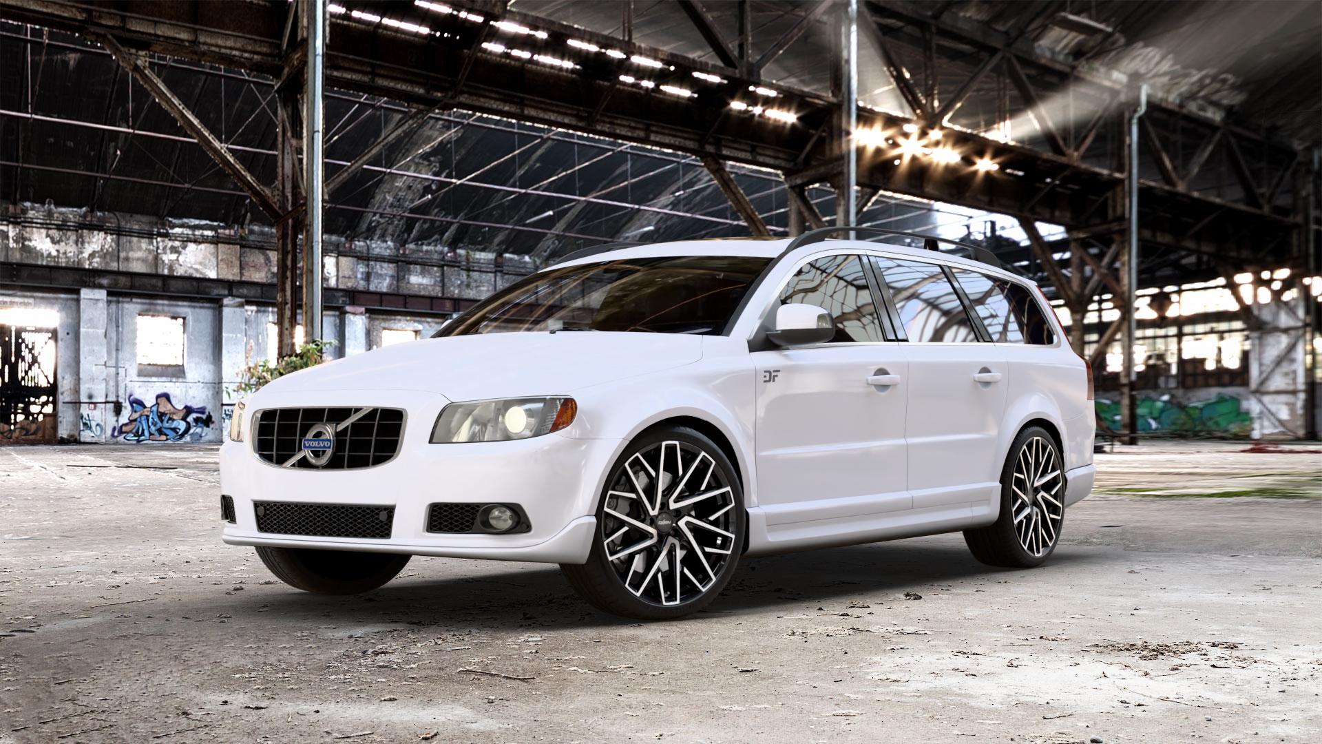 OXIGIN 28 Oxmove black full polish Felge mit Reifen schwarz in 20Zoll Winterfelge Alufelge auf weissem Volvo V70 III Typ B 2,0l 107kW (145 PS) D 100kW (136 1,6l T4 132kW (179 T 149kW (203 D3 120kW (163 DRIVe 80kW (109 84kW (114 D4 133kW (181 ⬇️ mit 15mm Tieferlegung ⬇️ Old Industrial Hall_max_5300mm_2024 Frontansicht_1