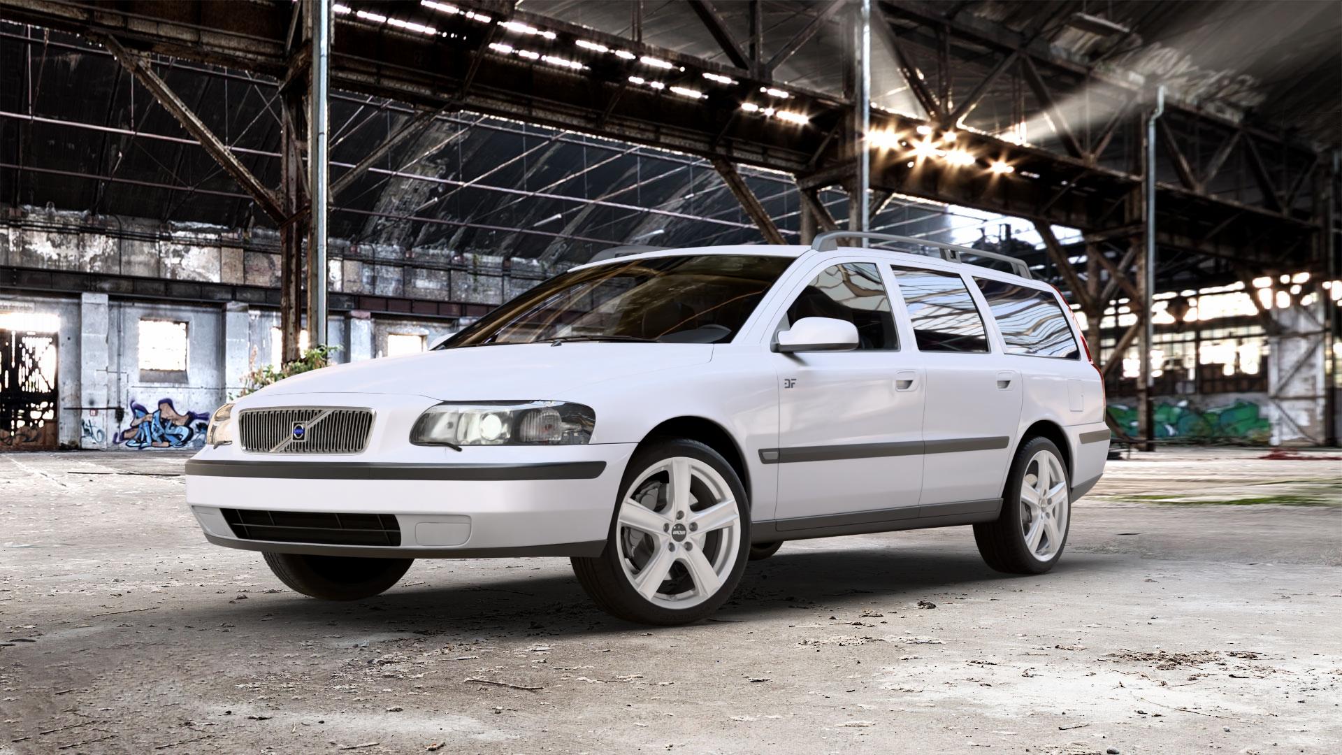 OXXO Novel silver Felge mit Reifen silber in 18Zoll Winterfelge Alufelge auf weissem Volvo V70 II Typ S 2,4l 125kW (170 PS) D5 120kW (163 2,0l T 132kW (179 2,3l T5 184kW (250 103kW (140 Bifue D 93kW (126 96kW (131 136kW (185 AWD 147kW (200 191kW ⬇️ mit 15mm Tieferlegung ⬇️ Old Industrial Hall_max_5300mm_2024 Frontansicht_1
