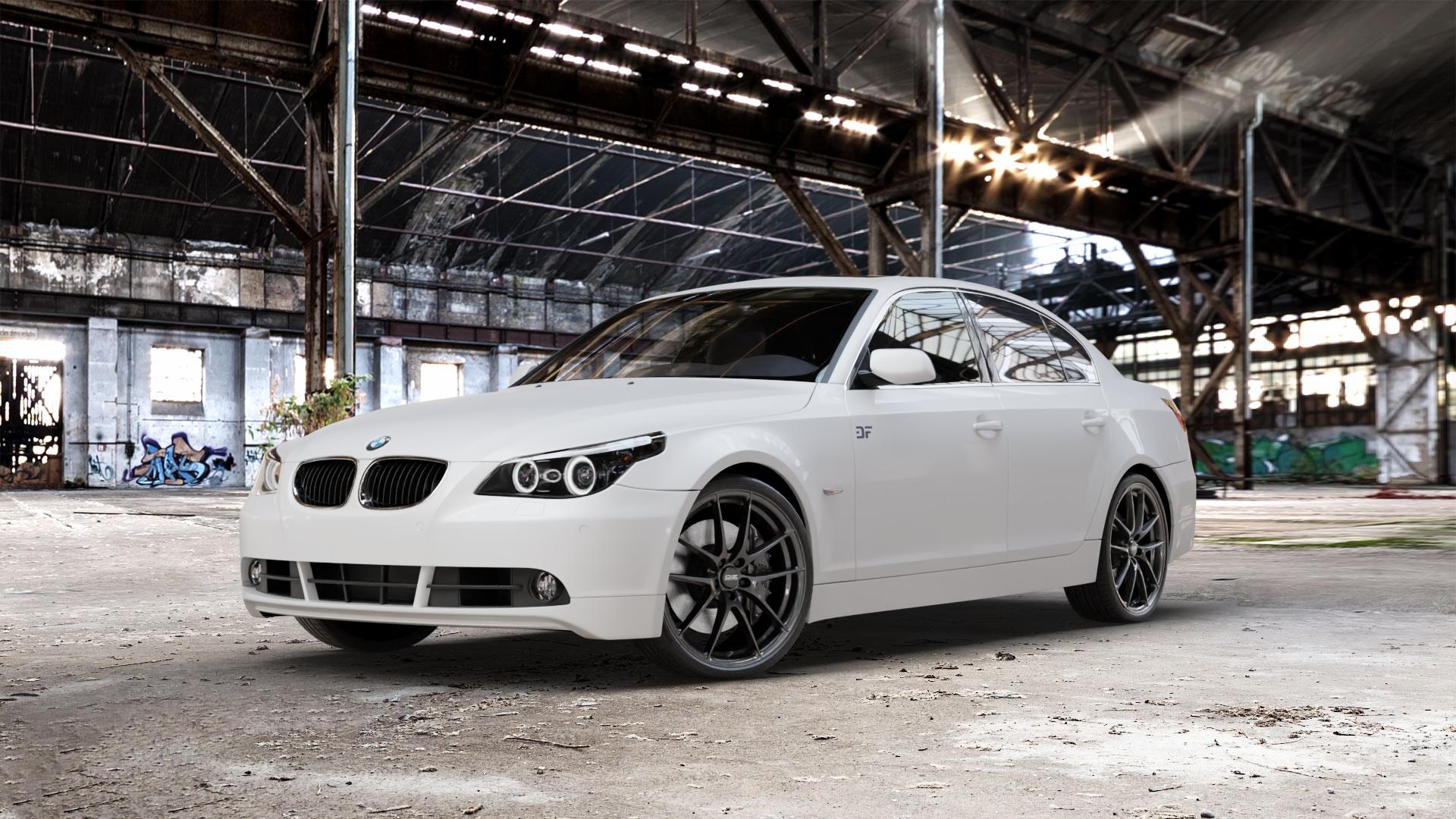 OZ RACING LEGGERA HLT GLOSS BLACK Felge mit Reifen schwarz in 20Zoll Winterfelge Alufelge auf weissem BMW 520i Typ E60 (Limousine) 525i 530i 530d 525d M5 535d 545i 523i 540i 550i 520d 525xd 530xd 530xi 525xi 5er Limousine (560L, 560X) ⬇️ mit 15mm Tieferlegung ⬇️ Old Industrial Hall_max_5300mm_2024 Frontansicht_1
