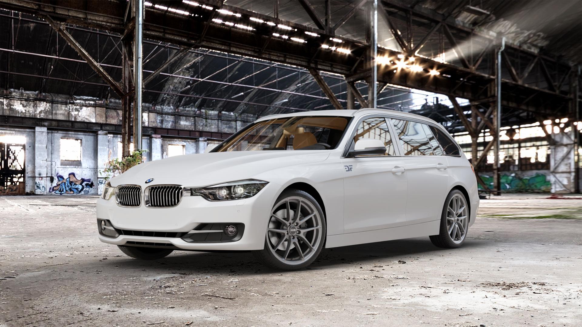 OZ RACING LEGGERA HLT GRIGIO CORSA BRIGHT Felge mit Reifen silber Titan silber/grau in 19Zoll Winterfelge Alufelge auf weissem BMW 320i Typ F31 (Touring) 328i 316d 318d 320d 316i EffDyn Edition 325d 335i xDrive 335d ⬇️ mit 15mm Tieferlegung ⬇️ Old Industrial Hall_max_5300mm_2024 Frontansicht_1