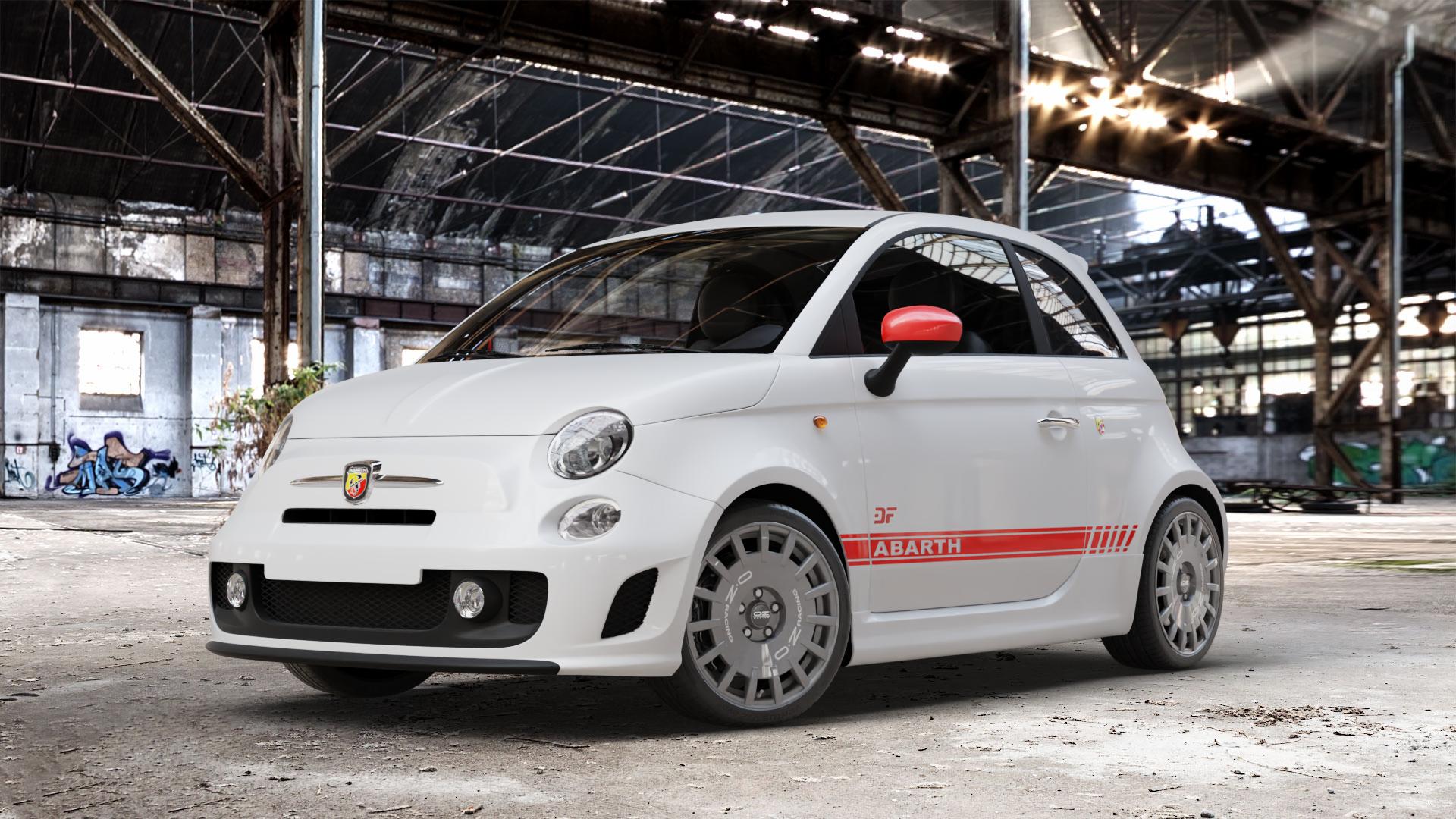 OZ RACING RALLY RACING DARK GRAPHITE SILVER LETTERING Felge mit Reifen grau silber in 17Zoll Winterfelge Alufelge auf weissem Fiat 500 Typ 312 1,4l Abarth 16V 99kW (135 PS) 118kW (160 132kW (179 103kW (140 695 Biposto 139kW (189 Facelift 595 107kW (145 120kW (163 Turismo 121kW (165 Comp ⬇️ mit 15mm Tieferlegung ⬇️ Old Industrial Hall_max_4400mm_2024 Frontansicht_1