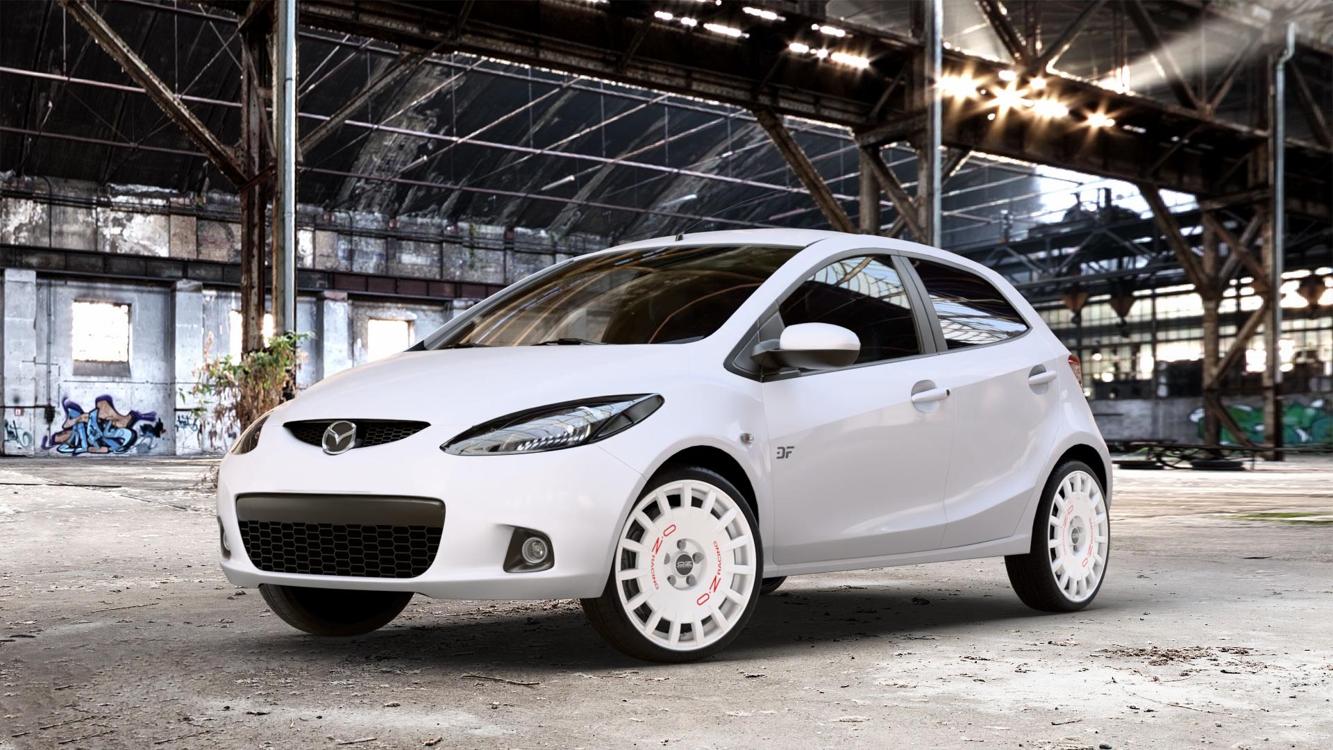 OZ RACING RALLY RACING RACE WHITE + RED LETTERING Felge mit Reifen rot weiss weiß in 17Zoll Winterfelge Alufelge auf weissem Mazda 2 (07-14) (DE) 1,3l MZR 55kW (75 PS) 63kW (86 1,5l 76kW (103 1,4l MZR-CD 50kW (68 1,6l MZ-CD 66kW (90 LPG 62kW (84 70kW (95 75kW (102 ⬇️ mit 15mm Tieferlegung ⬇️ Old Industrial Hall_max_4400mm_2024 Frontansicht_1