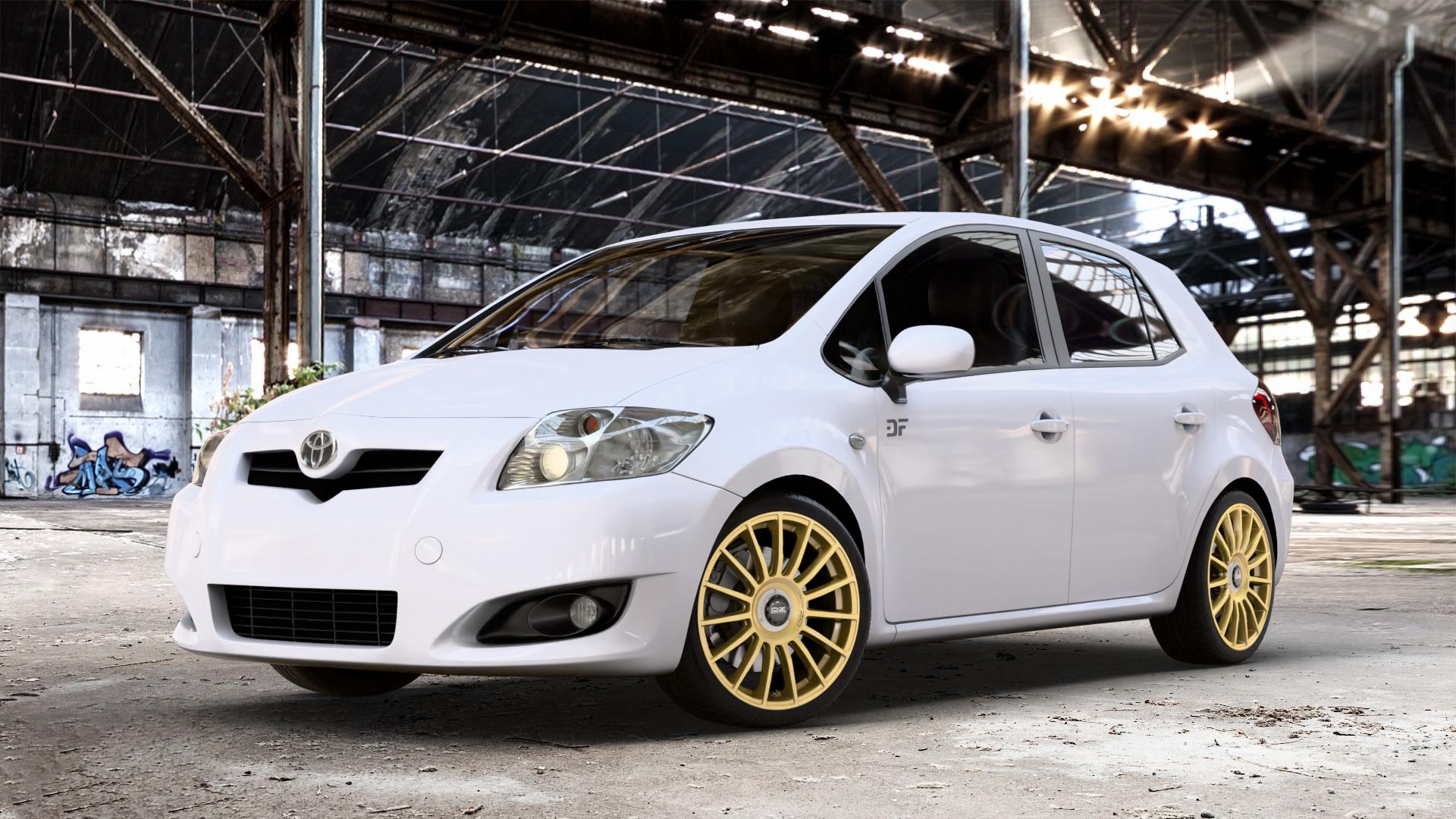 OZ RACING SUPERTURISMO EVOLUZIONE RACE GOLD + BLACK LETTERING Felge mit Reifen in 18Zoll Winterfelge Alufelge auf weissem Toyota Auris (07-12) 1,6l Dual VVT-i 91kW (124 PS) 1,4l D-4D 66kW (90 71kW (97 1,3l 74kW (101 73kW (99 Vavematic 97kW (132 1,8l 108kW (147 VVT-i-Hybrid ⬇️ mit 15mm Tieferlegung ⬇️ Old Industrial Hall_max_4400mm_2024 Frontansicht_1