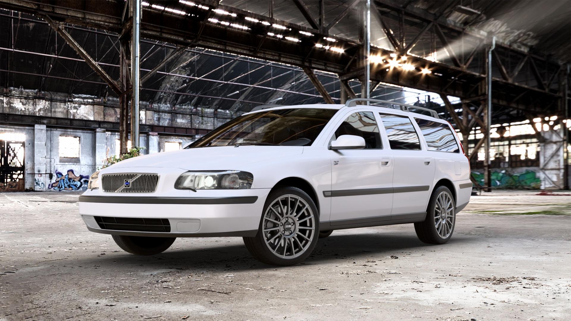 OZ RACING SUPERTURISMO LM MATT RACE SILVER + BLACK LETTER. Felge mit Reifen silber schwarz in 18Zoll Winterfelge Alufelge auf weissem Volvo V70 II Typ S 2,4l 125kW (170 PS) D5 120kW (163 2,0l T 132kW (179 2,3l T5 184kW (250 103kW (140 Bifue D 93kW (126 96kW (131 136kW (185 AWD 147kW (200 191kW ⬇️ mit 15mm Tieferlegung ⬇️ Old Industrial Hall_max_5300mm_2024 Frontansicht_1