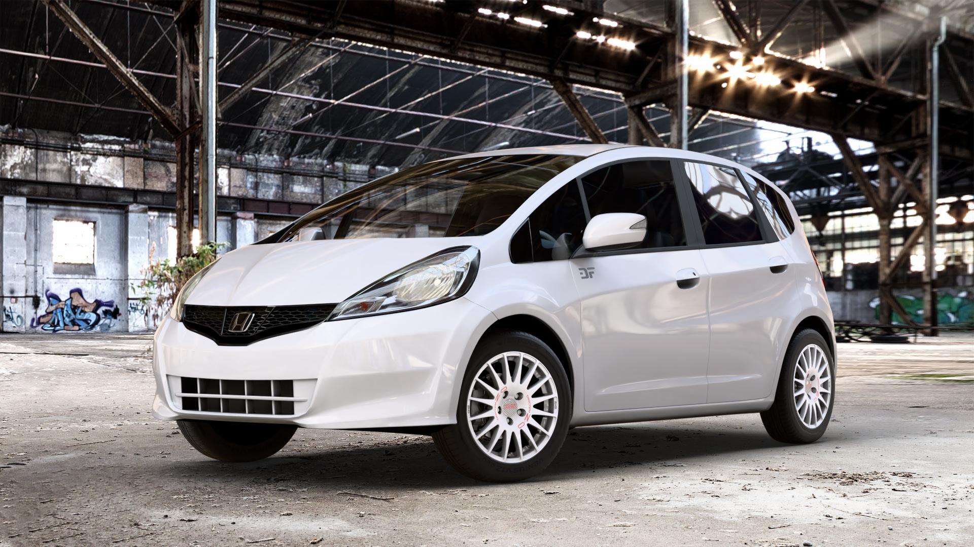 OZ RACING SUPERTURISMO WRC RACE WHITE + RED LETTERING Felge mit Reifen rot weiss weiß in 15Zoll Winterfelge Alufelge auf weissem Honda Jazz III Facelift (GG, GE) 1,4l i-VTEC 73kW GG6 (99 PS) GE6 GG3 1,2l 66kW GG1 (90 GG5 GG2 1,3l IMA Hybrid 65kW GP1 (88 ⬇️ mit 15mm Tieferlegung ⬇️ Old Industrial Hall_max_4400mm_2024 Frontansicht_1