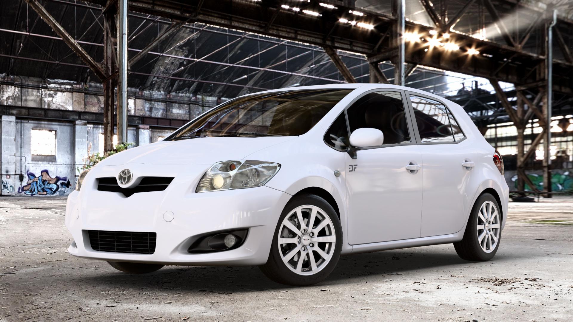 Platin Wheels P 58 silber Felge mit Reifen in 16Zoll Winterfelge Alufelge auf weissem Toyota Auris (07-12) 1,6l Dual VVT-i 91kW (124 PS) 1,4l D-4D 66kW (90 71kW (97 1,3l 74kW (101 73kW (99 Vavematic 97kW (132 1,8l 108kW (147 VVT-i-Hybrid ⬇️ mit 15mm Tieferlegung ⬇️ Old Industrial Hall_max_4400mm_2024 Frontansicht_1