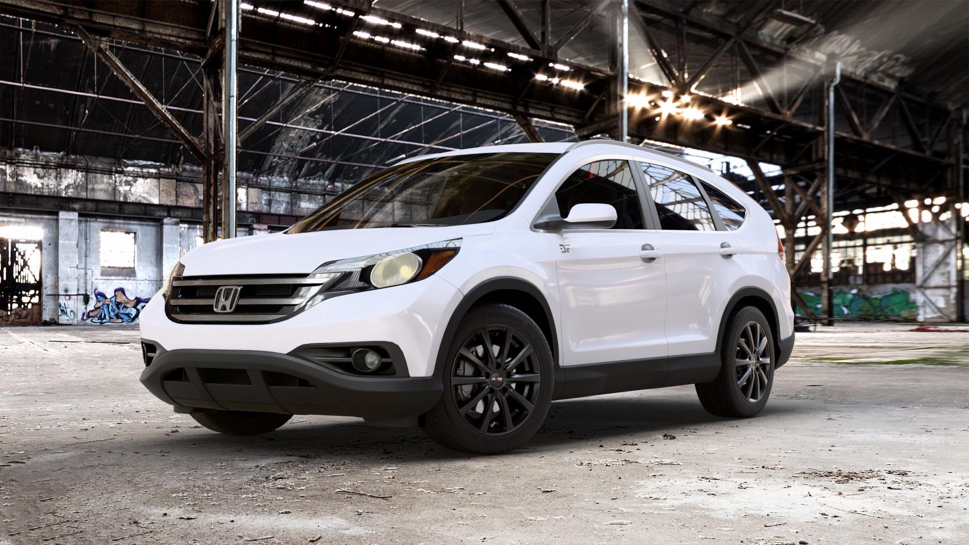 Platin Wheels P 69 schwarz matt Felge mit Reifen in 18Zoll Winterfelge Alufelge auf weissem Honda CR-V IV (RE5, RE6) 2,2l i-DTEC (RE6) 110kW 4WD (150 PS) 2,0l i-VTEC (RE5) 114kW (155 2WD 1,6l 88kW (120 BiTurbo 118kW (160 ⬇️ mit 15mm Tieferlegung ⬇️ Old Industrial Hall_max_5300mm_2024 Frontansicht_1