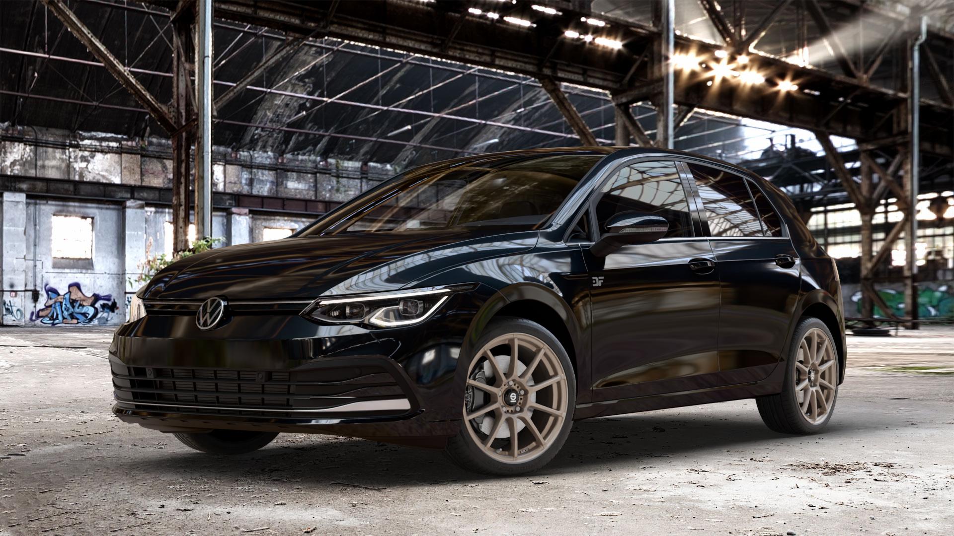 SPARCO ASSETTO GARA MATT BRONZE Felge mit Reifen in 18Zoll Winterfelge Alufelge auf metallic schwarzem Volkswagen (VW) Golf 8 1,5l TSI 96kW (131 PS) 110kW (150 2,0l TDI 85kW (116 Mild-Hybrid 1,0l 81kW (110 66kW (90 1,4l Hybrid TGI 4Motion 140kW (190 ⬇️ mit 15mm Tieferlegung ⬇️ Old Industrial Hall_max_4400mm_2024 Frontansicht_1
