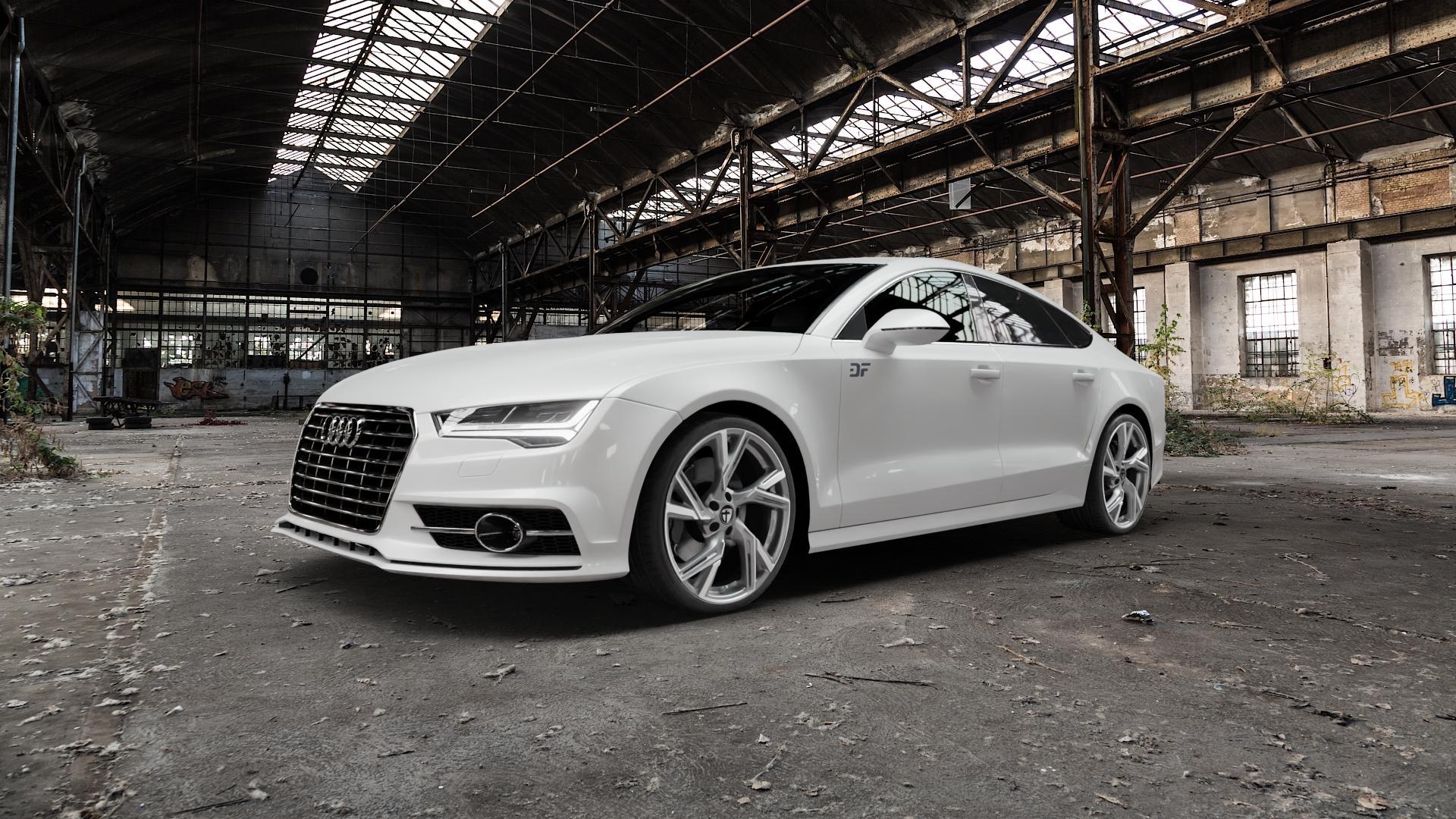 TOMASON AR1 anthracite diamond polished Felge mit Reifen grau silber mehrfarbig anthrazit in 20Zoll Alufelge auf weissem Audi A7 Typ 4G (Sportback) Facelift 3,0l TDI quattro 140kW (190 PS) 200kW (272 235kW (320 TFSI 245kW (333 240kW (326 160kW (218 2,0l 185kW (252 155kW (211 1,8l 4, ⬇️ mit 15mm Tieferlegung ⬇️ Old Industrial Hall_max5000mm_2022 Frontansicht_1