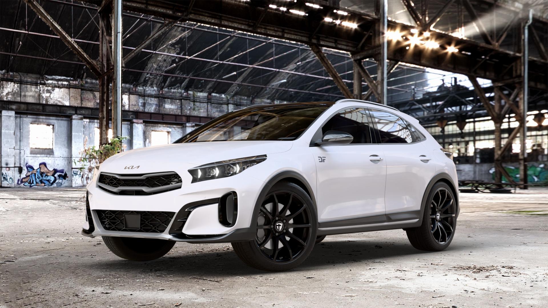TOMASON TN1 black painted Felge mit Reifen schwarz in 18Zoll Winterfelge Alufelge auf weissem Kia XCeed Typ CD Facelift 1,0l T-GDI 88kW (120 PS) 1,5l 118kW Mild-Hybrid (160 1,6l GDI 77kW Hybrid (105 CRDi 100kW (136 150kW (204 103kW (140 ⬇️ mit 15mm Tieferlegung ⬇️ Old Industrial Hall_max_4400mm_2024 Frontansicht_1