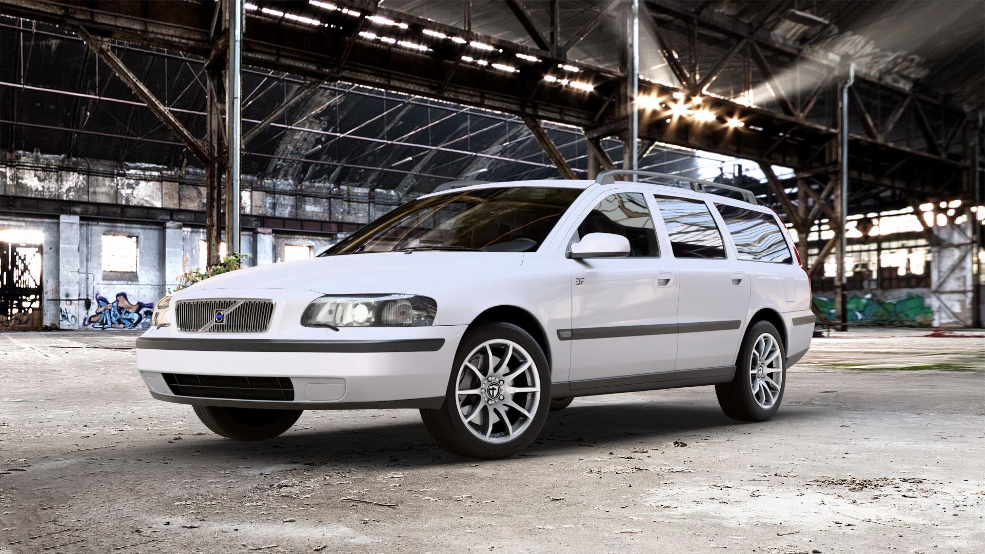 TOMASON TN1 bright silver Felge mit Reifen silber in 17Zoll Winterfelge Alufelge auf weissem Volvo V70 II Typ S 2,4l 125kW (170 PS) D5 120kW (163 2,0l T 132kW (179 2,3l T5 184kW (250 103kW (140 Bifue D 93kW (126 96kW (131 136kW (185 AWD 147kW (200 191kW ⬇️ mit 15mm Tieferlegung ⬇️ Old Industrial Hall_max_5300mm_2024 Frontansicht_1